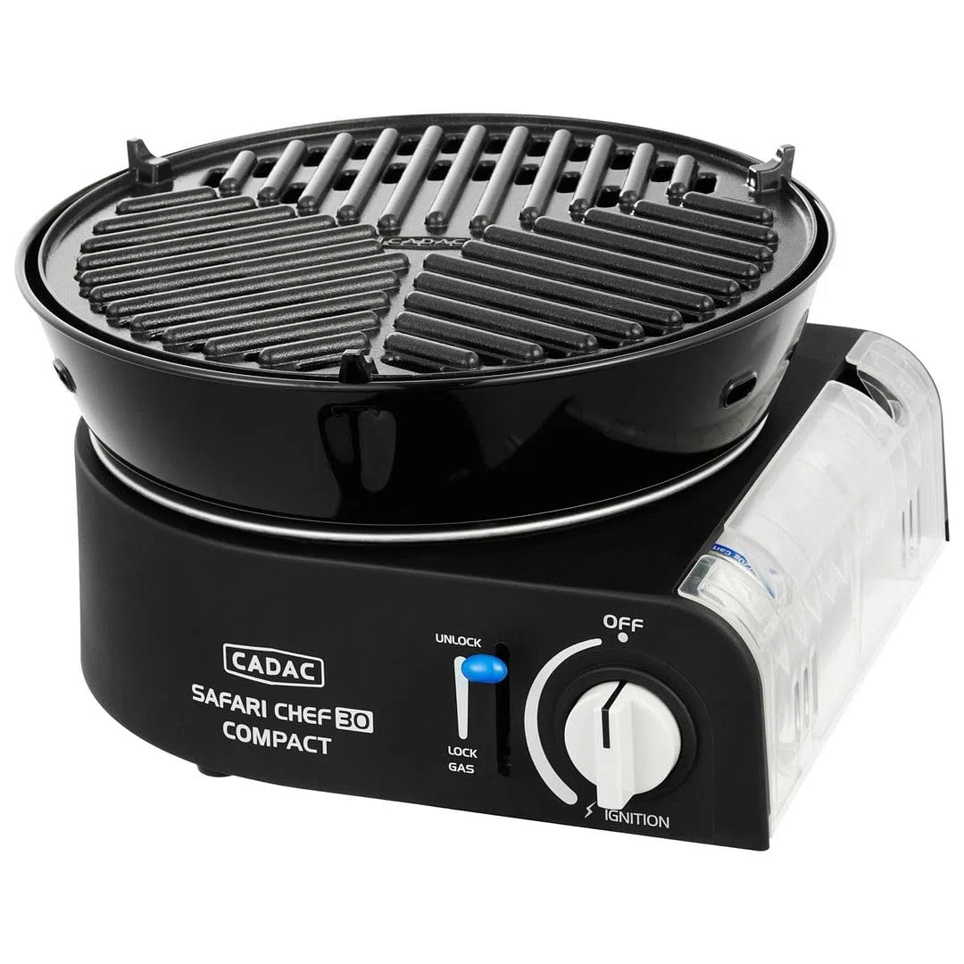 CADAC Safari Chef Compact 30 - Barbecue acier - aluminium - plastique - gaz - Noir - Grill de camping