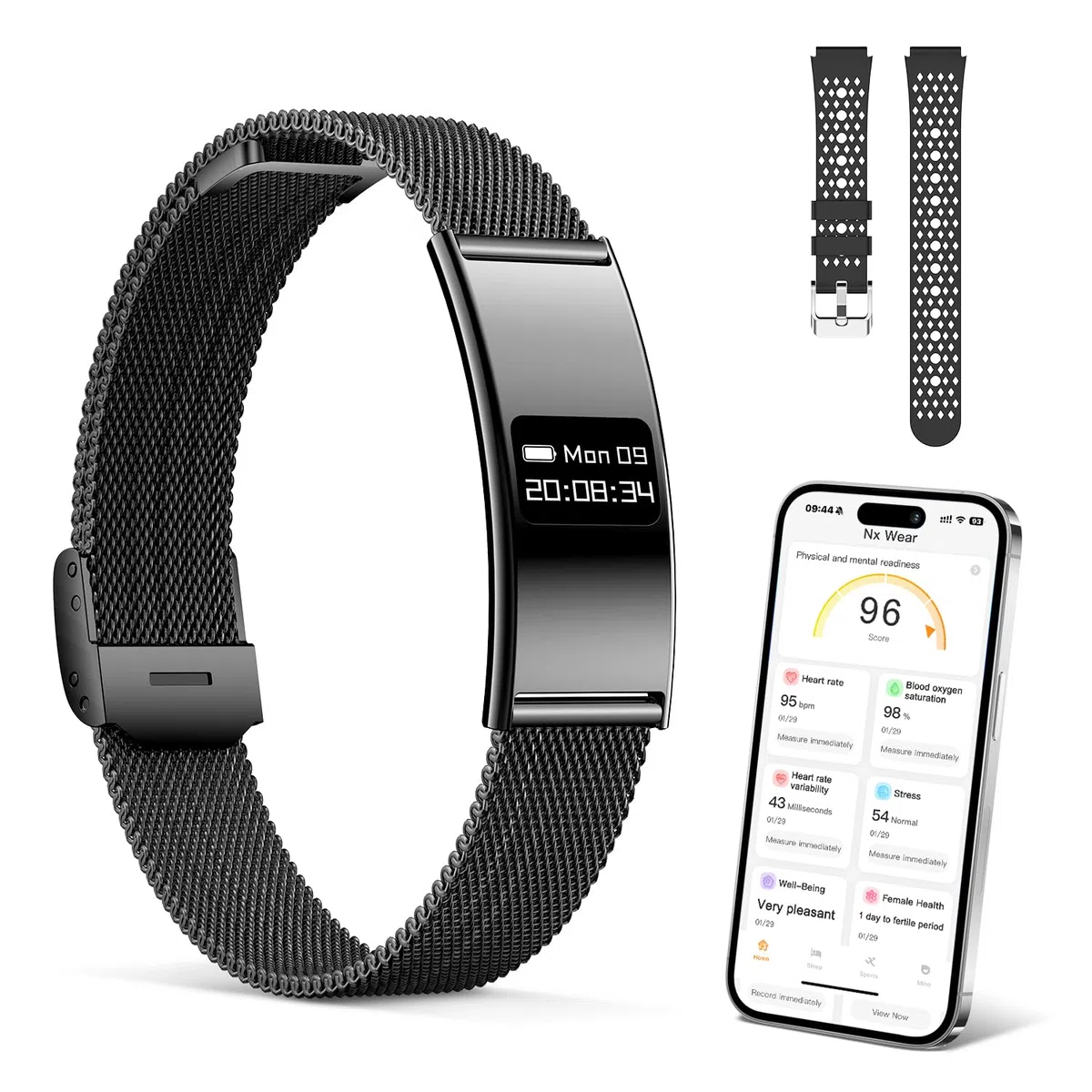 Bracelet Connecté Femme Homme, Fitness Tracker d'activité avec Modes d'exercice,Long Jours Batterie, Étanchéité IP68, Suivi Sommeil & Cardio, SpO2, Rappel D'appel/SM, Compatible Android et iOS