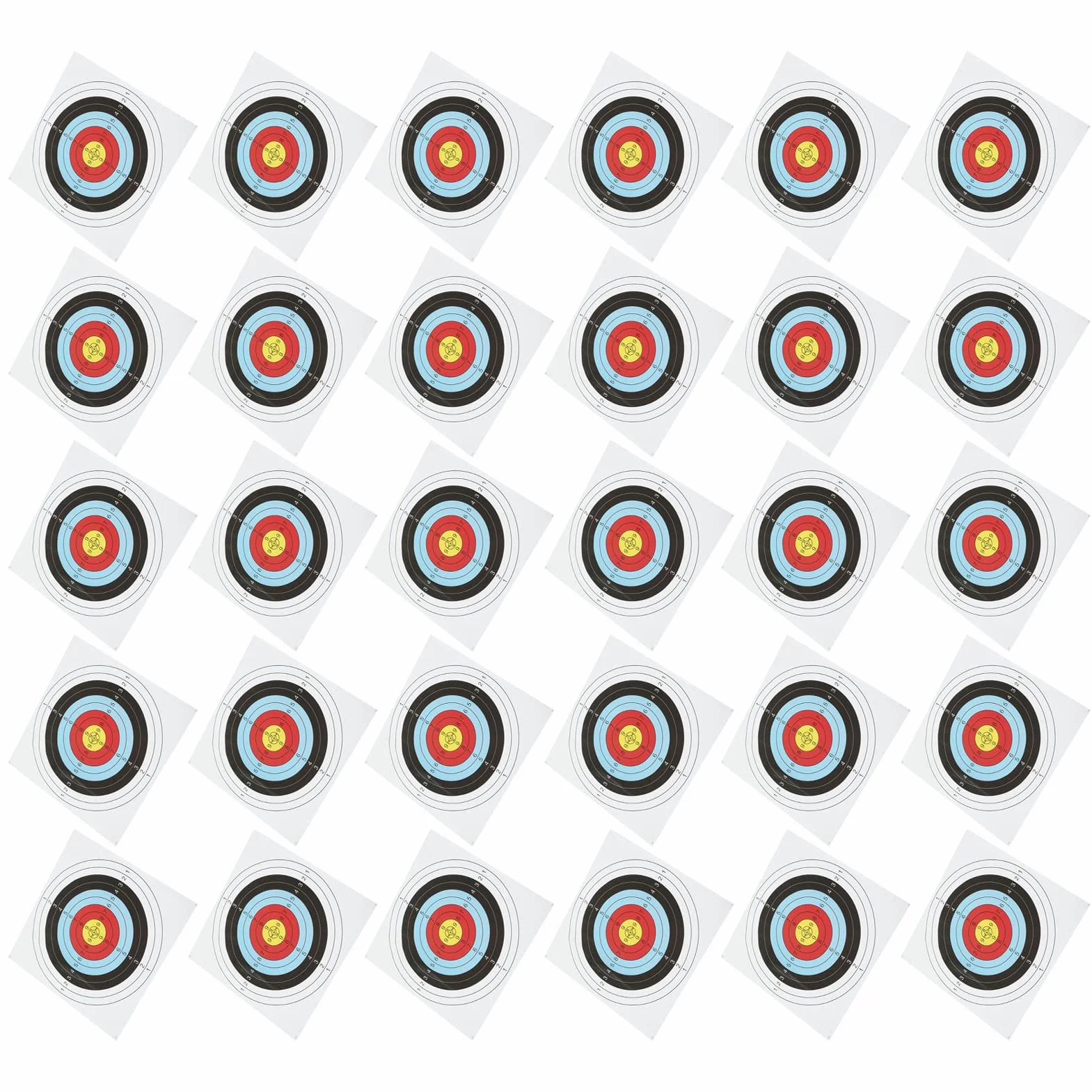Papier Cible De Tir À l'arc High Performance, Épaisseur Double Face, 60cm, 30 Feuilles Idéales pour la Pratique, Training, Chasse, Outdoor et Indoor, Développement des compétences