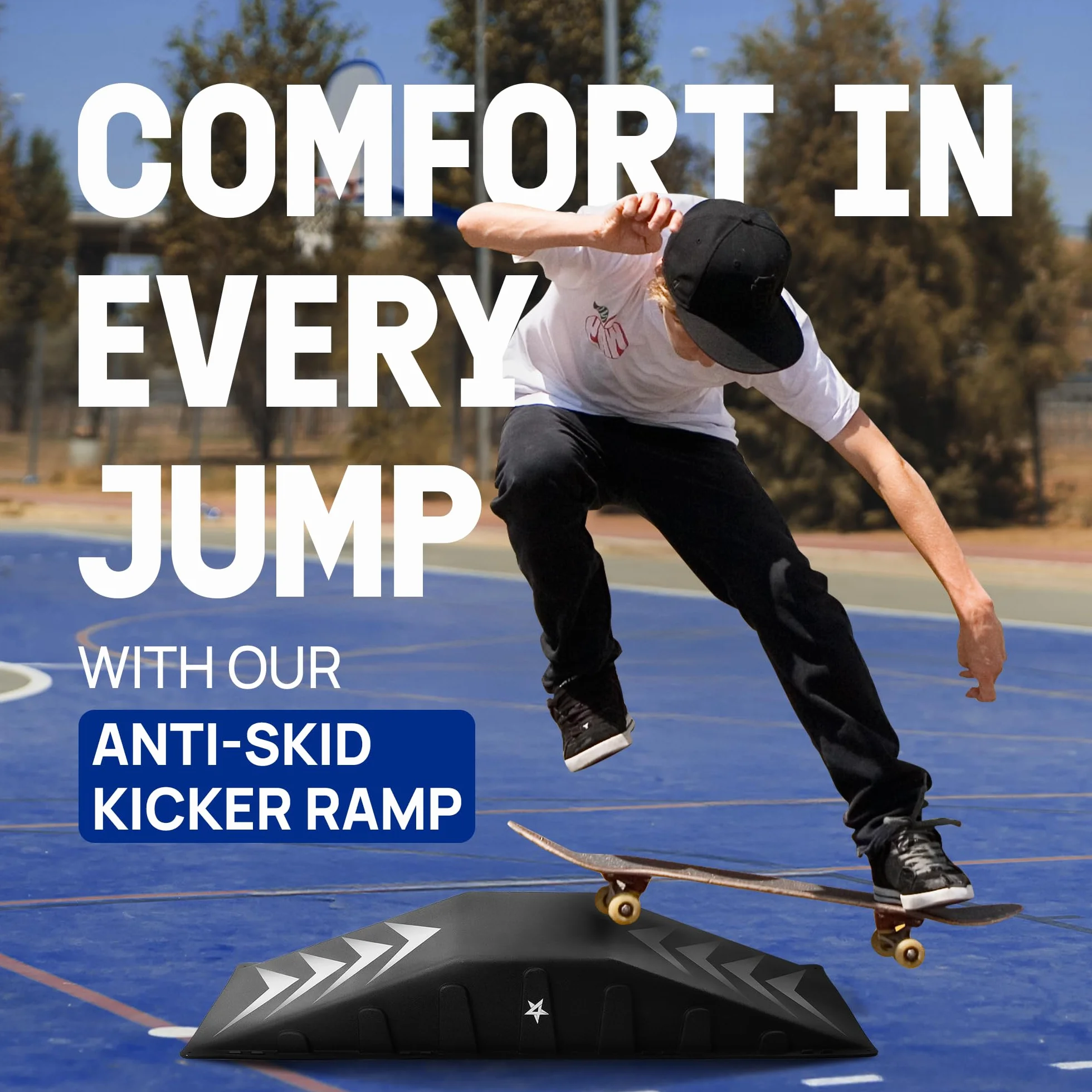Yes4All Rampe de Skateboard Monobloc, Rampe de vélo, Rampe de Skate – Conçue pour Les débutants, Plus Durable, sûre, capacité de 100 kg