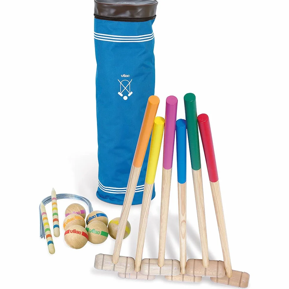 Vilac Jeu de Croquet 4 Joueurs Plein Air Enfants 5 Ans+