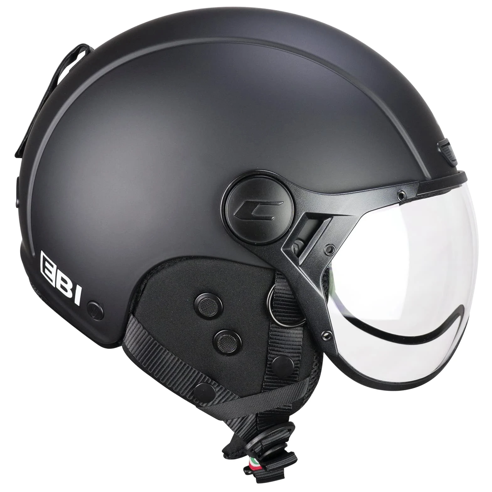 CGM EBI Casque de Ski Unisexe pour Adulte, Noir Mat, M (57-58cm)