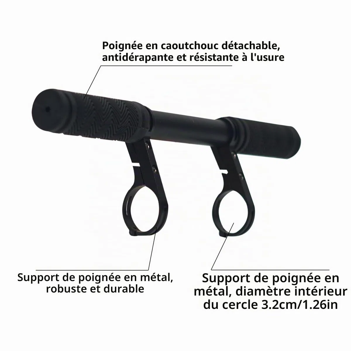Siège de vélo avant pour enfants avec fixation de guidon, siège de vélo pour enfants de 2 à 5 ans, siège de vélo amovible pour tous les vélos de montagne (jusqu'à 21,8 kg)