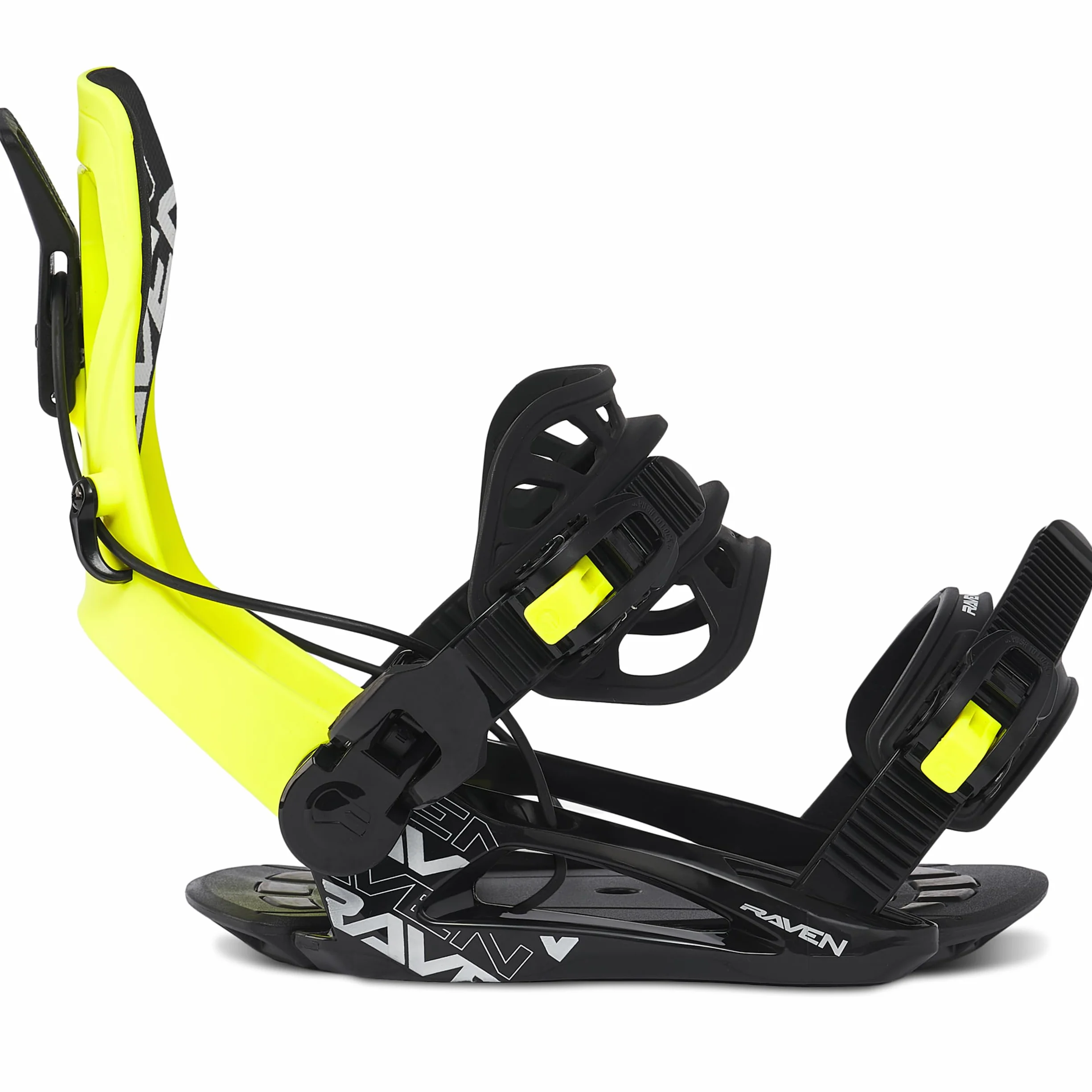 Raven Fixation de Snowboard Enfant FTM450 Noir Lime 41-44