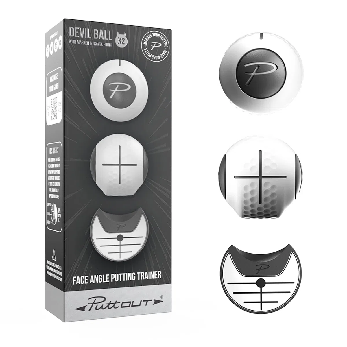 PuttOUT Devil Ball Face Angle Trainer – Perfectionnez votre putting