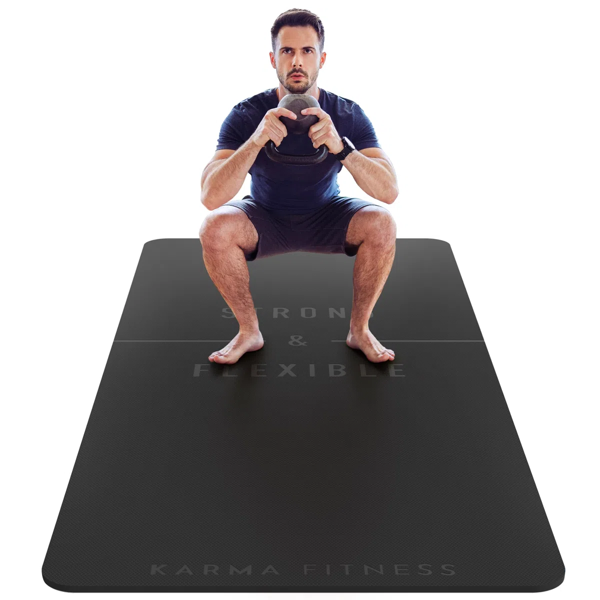 Grand tapis d'exercice - Extra large et extra épais pour homme et femme (183 cm x 80 cm x 10 mm) - Tapis de yoga antidérapant en TPE pour entraînements à domicile, pilates, gymnastique