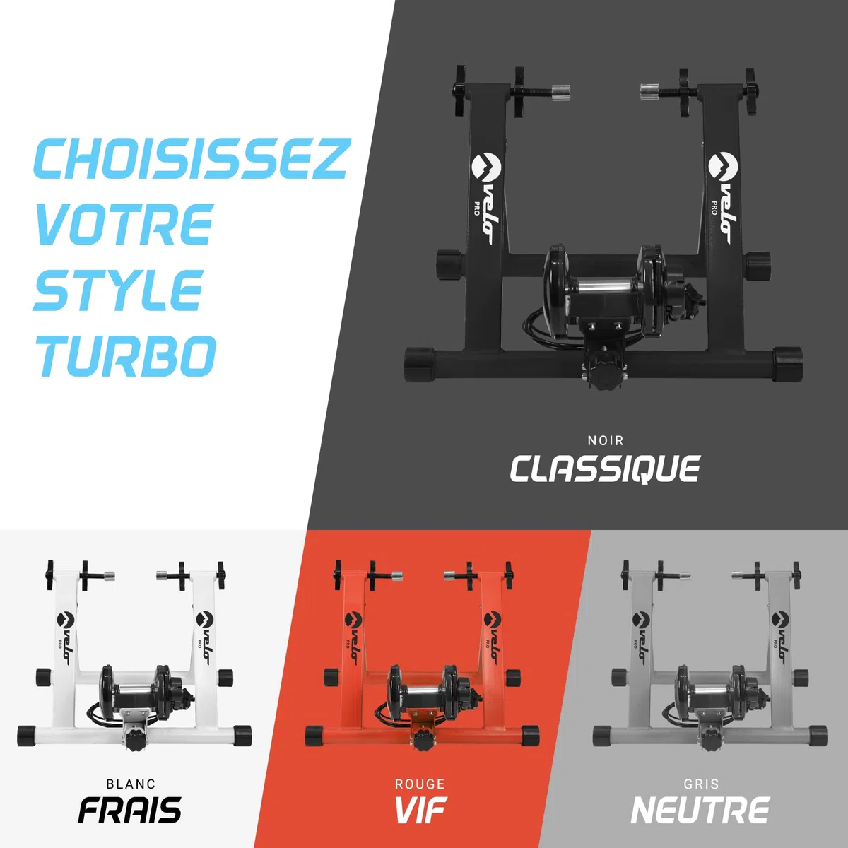 Turbo Trainer magnétique – résistance variable d'intérieur Vélo d'appartement pour route et montagne vélos