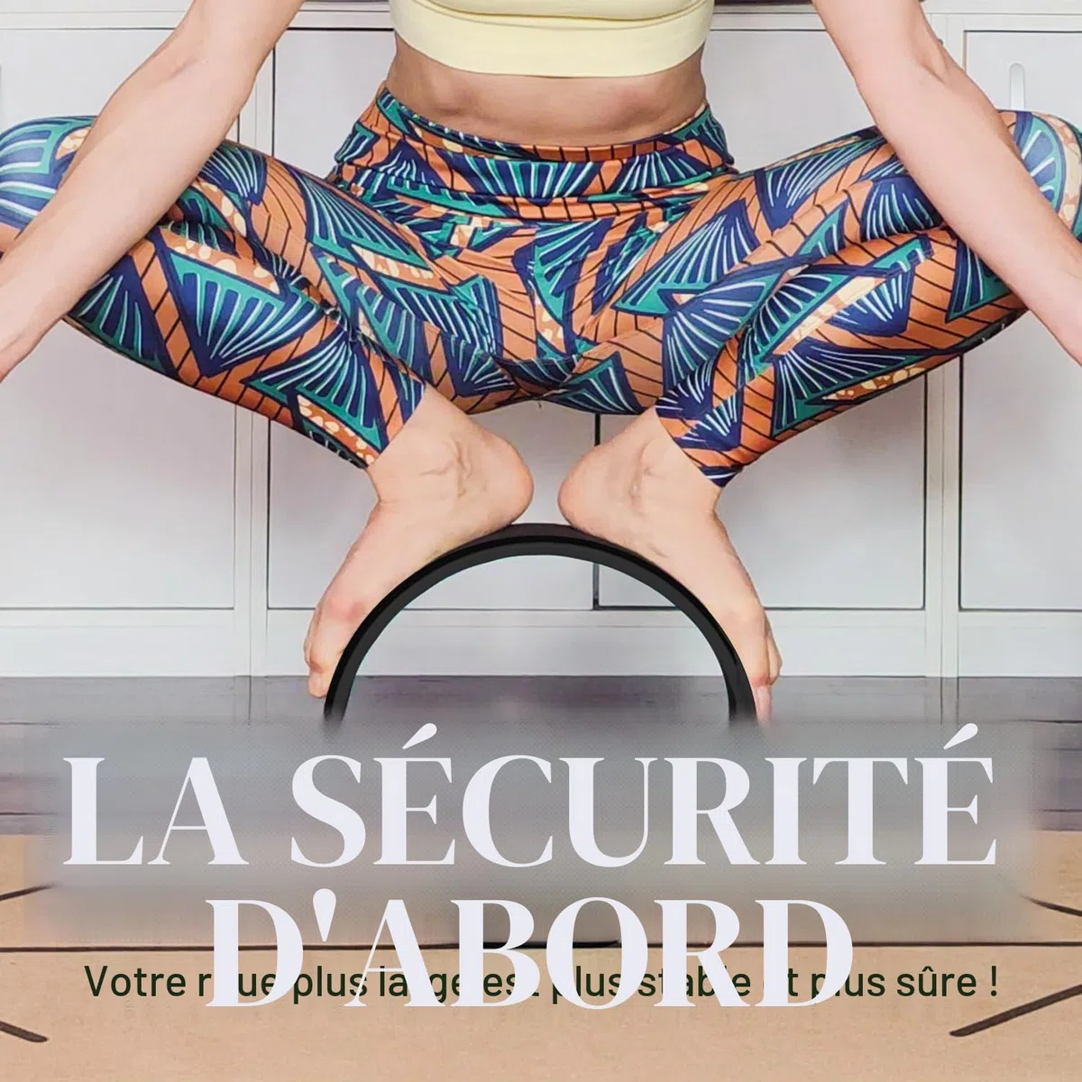 Roue de yoga extra large, mini roue de yoga – Kit de yoga adapté aux débutants. Rouleau dorsal plus confortable, stable et plus sûr. Améliore la posture, une meilleure mobilité. Exercice idéal à la