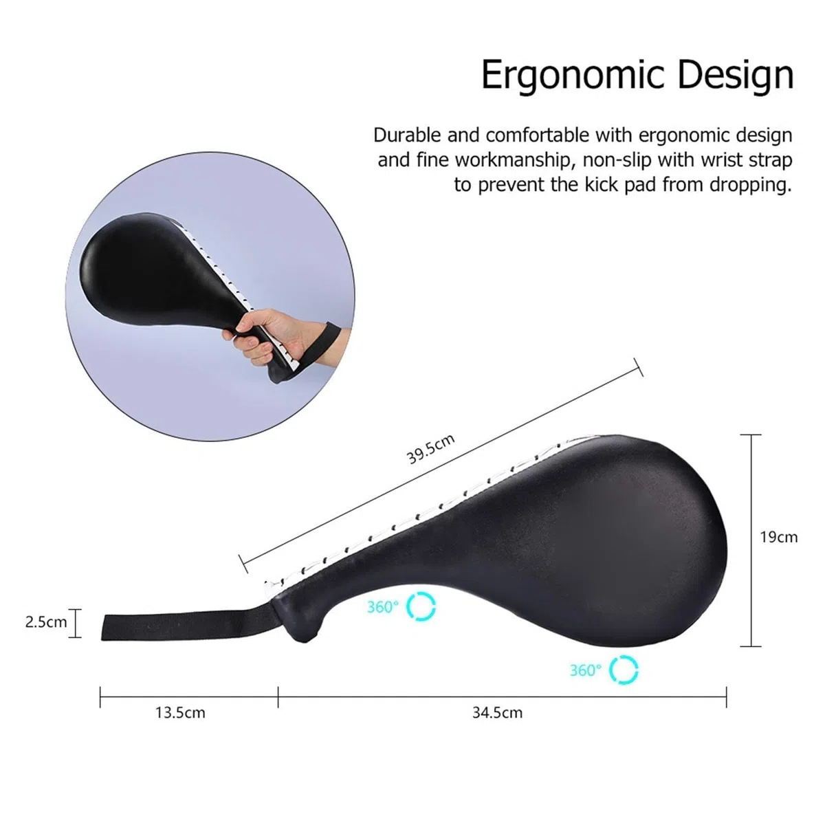 Taekwondo Kick Pad, Lot De 2 Pagaies D'entraînement De Karaté Kicking Target Pads Frappe Durables Noir Double Strike Pads Doubles Kicking Pads Cible Bi Lobée Arquée Pour Entraînement De Boxe Karaté