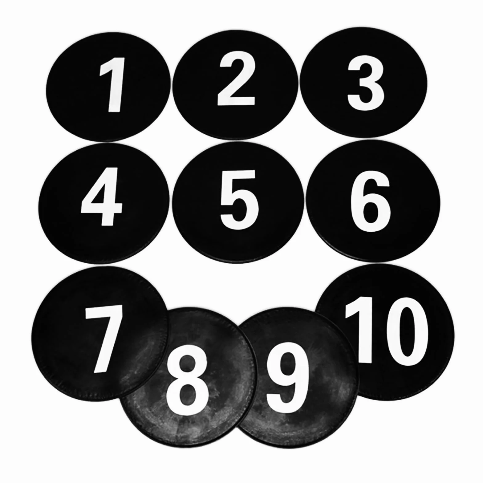 Marqueurs de sol numérotés antidérapants - Disques de football - Tapis de marche et de repère de tennis