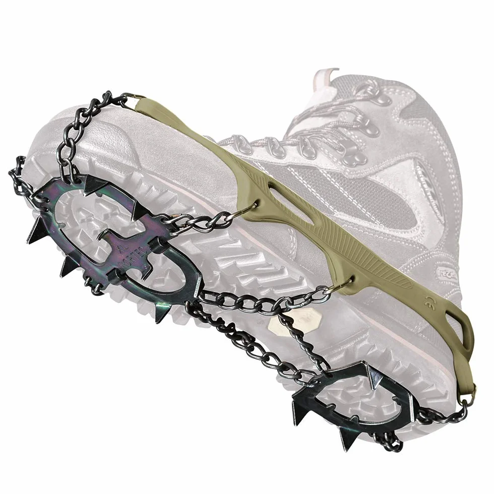 Nortec Crampons ALP Forest Micro Crampons avec Étui Chasse Travail Secours (Vert Militaire, L)