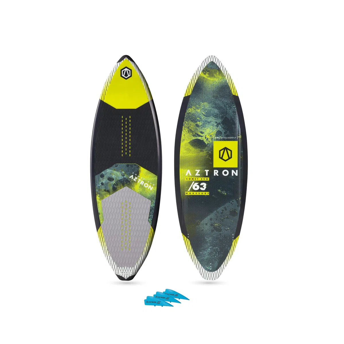 AZTRON Comet Evo WAKESURF Mixte Adulte Noir/Jaune 160 x 52 x 2