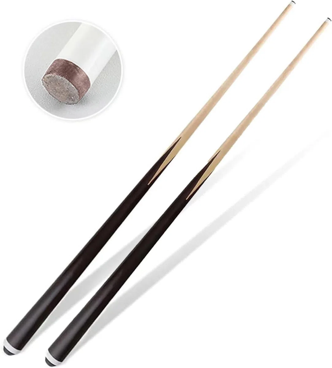 Lot de 2 ou 4 queues de Billard de 567 g pour Adultes 91,4 cm, 106,7 cm, 121,9 cm, 147,3 cm, bâtons de Queue de Billard avec Pointe en Cuir de 13 mm pour Enfants ou débutants, 14/16/18, 538,6