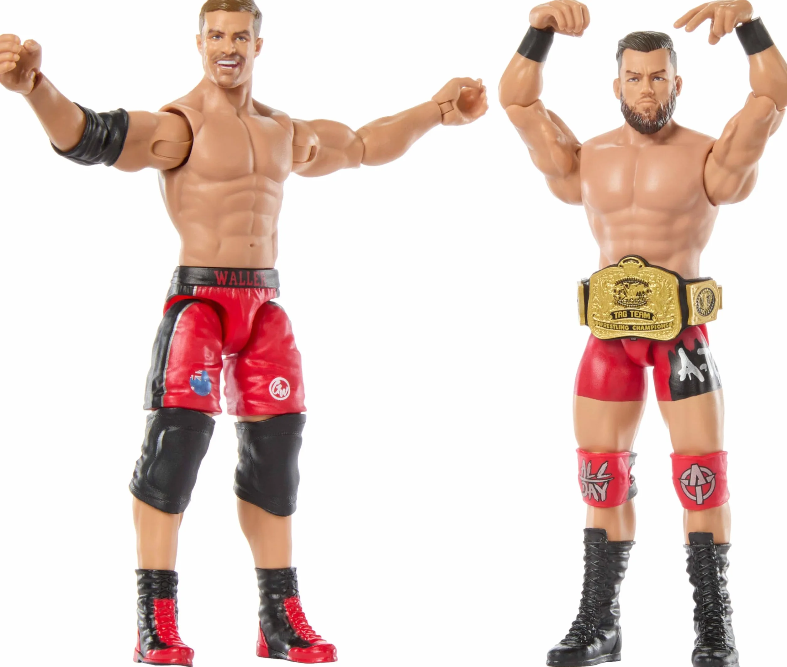 Mattel WWE Main Event Showdown Lot de 2 figurines avec accessoire, série #22 Austin Theory et Grayson Waller à collectionner, 15,2 cm