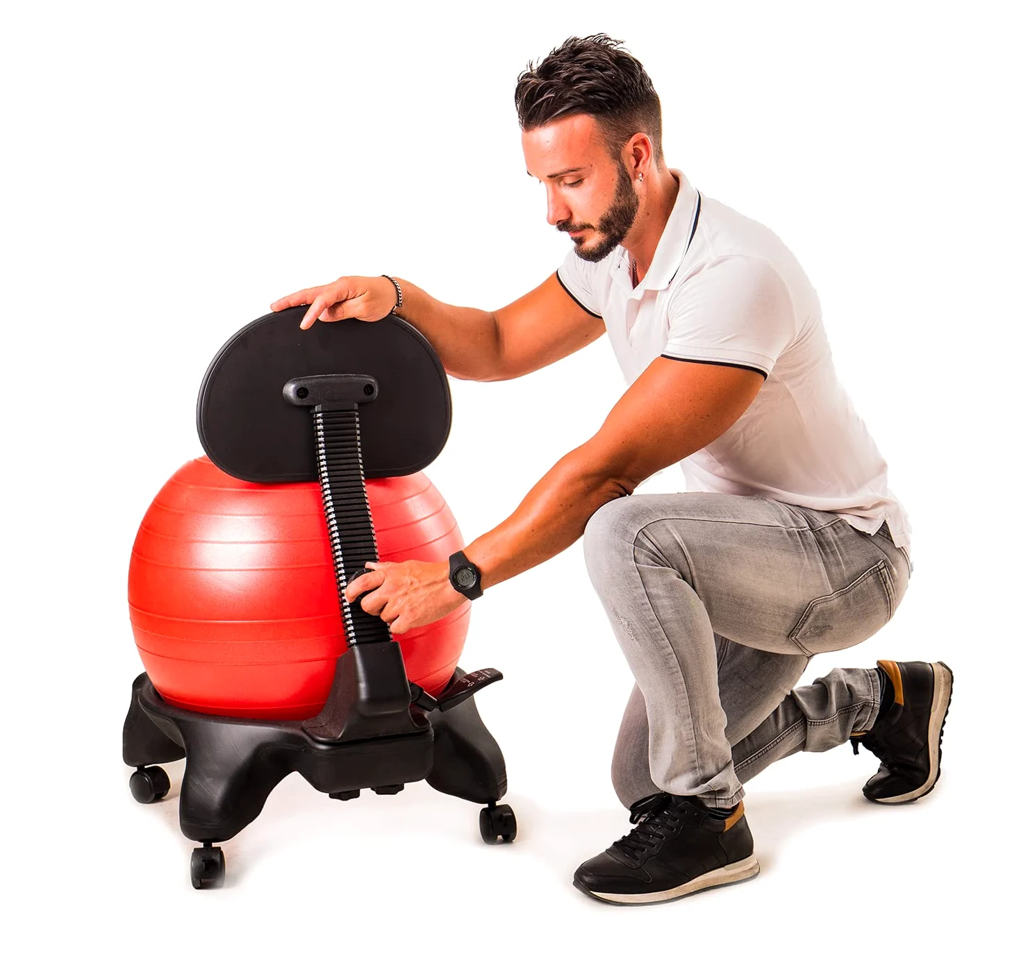 Kikka Active Chair Plus Chaise ergonomique avec balle gonflable, violet