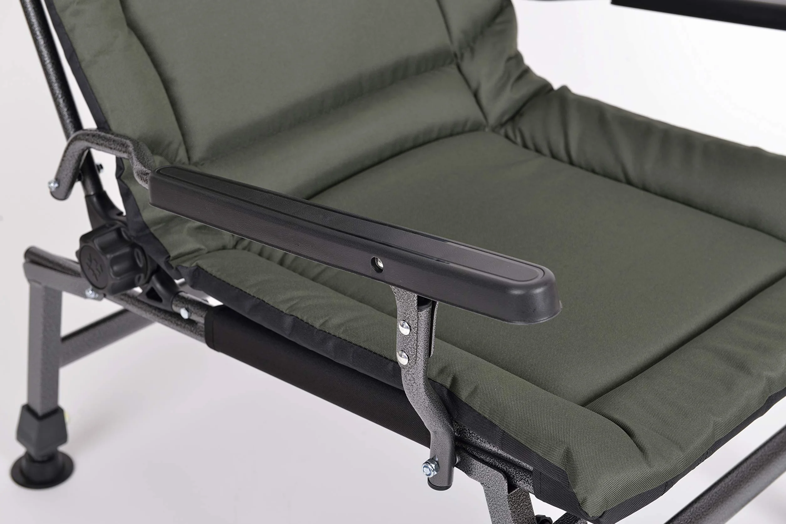 Chaise de pêche Deluxe Carp F5R ST/P avec support canne et hauteur supplémentaire
