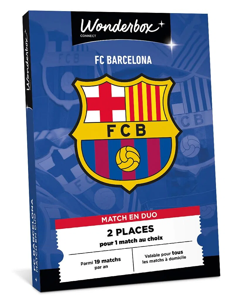 Wonderbox Connect - Coffret Cadeau - FC Barcelone - Match en Duo - 2 Places pour 1 Match au Choix - Parmi Tous Les matchs de Liga au Camp NOU - Validité 27 Mois