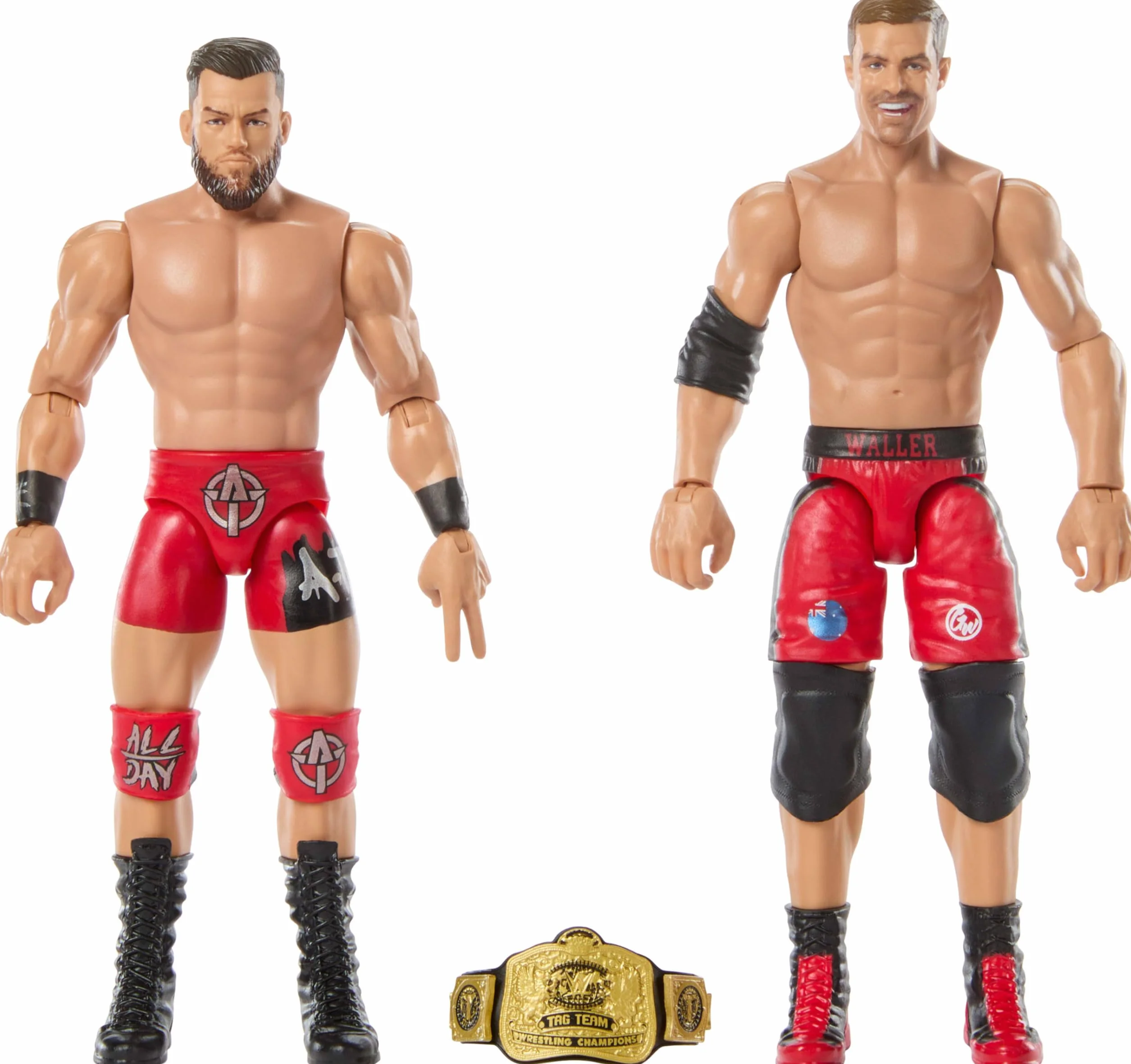 Mattel WWE Main Event Showdown Lot de 2 figurines avec accessoire, série #22 Austin Theory et Grayson Waller à collectionner, 15,2 cm