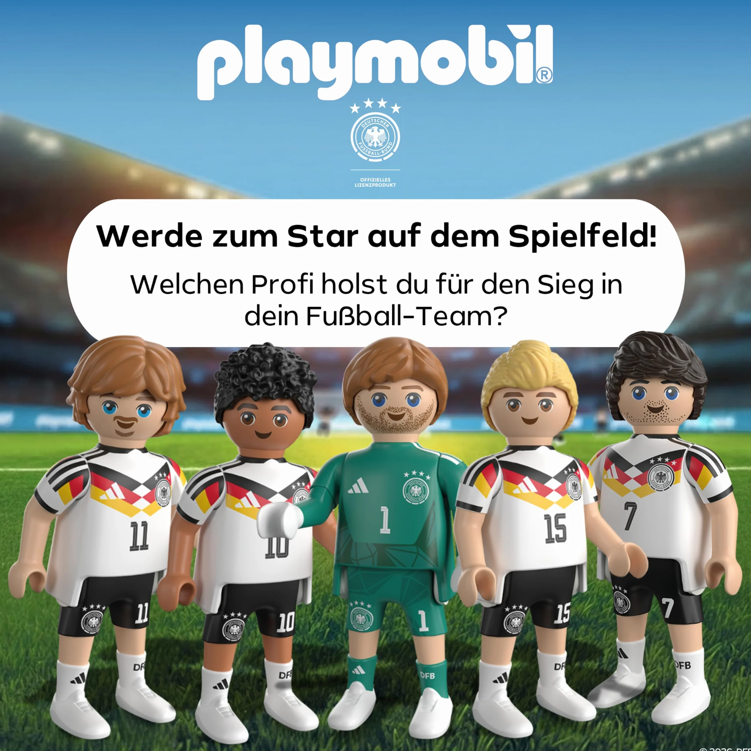 PLAYMOBIL DFB 210450 - Jeu de Joueurs 2 - Figurines de Football