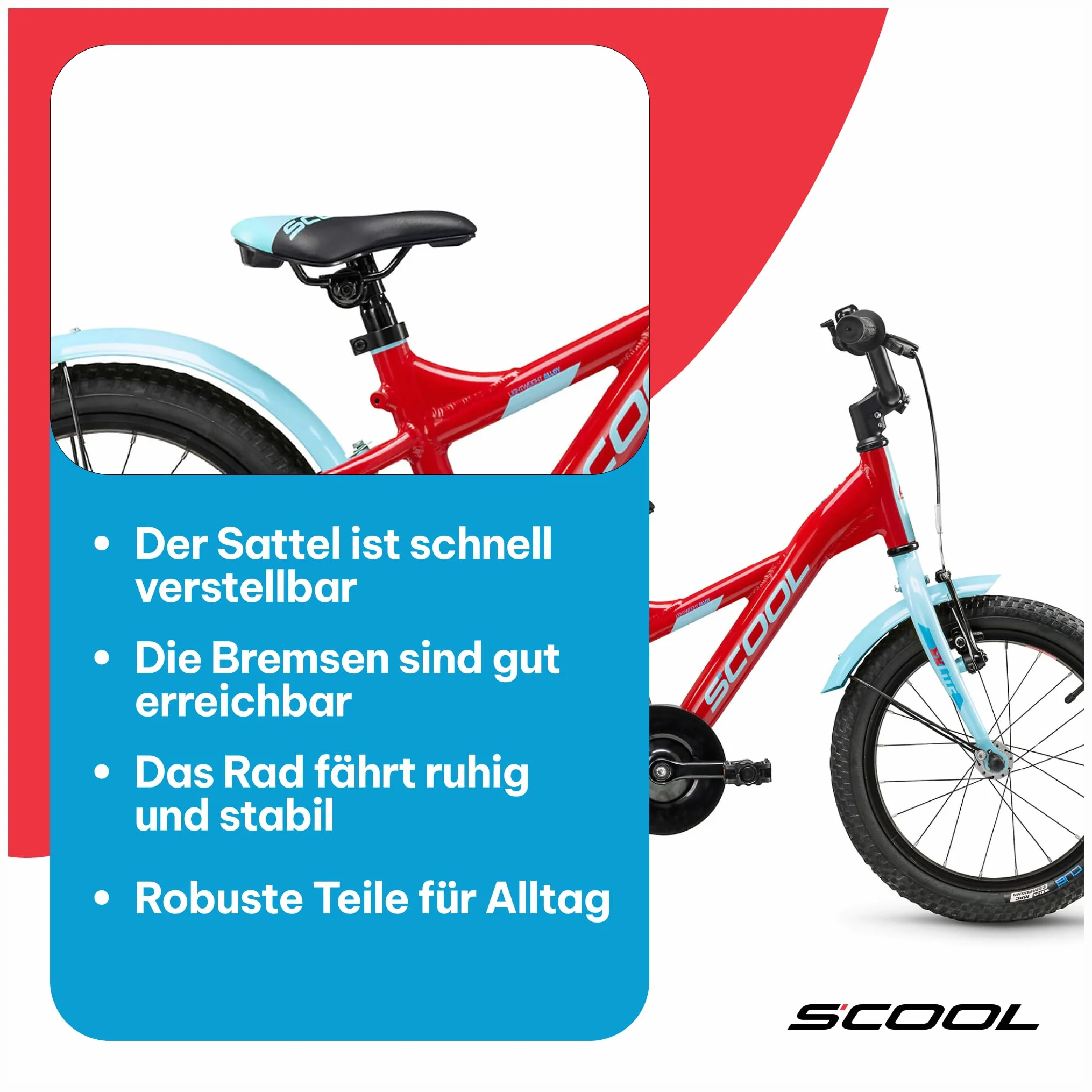 S'COOL XXlite 16/18" vélo enfant 1 vitesse 4-7 ans 100-120 cm
