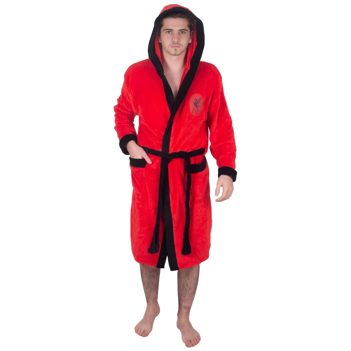Liverpool FC Officiel - Robe de Chambre à Capuche - Polaire - Homme