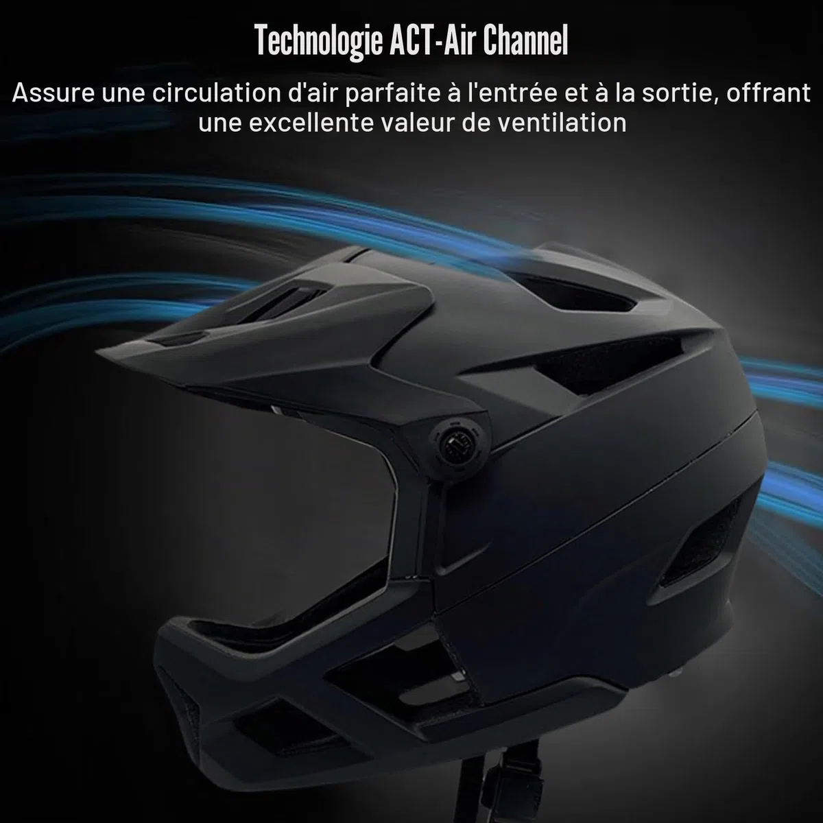 Kavolet Casque de Vélo pour Femme et Homme, Intégral pour VTT et Route, Léger, Visière Réglable et Connexion de Lunettes, 55-59 cm, Résistant aux Chocs