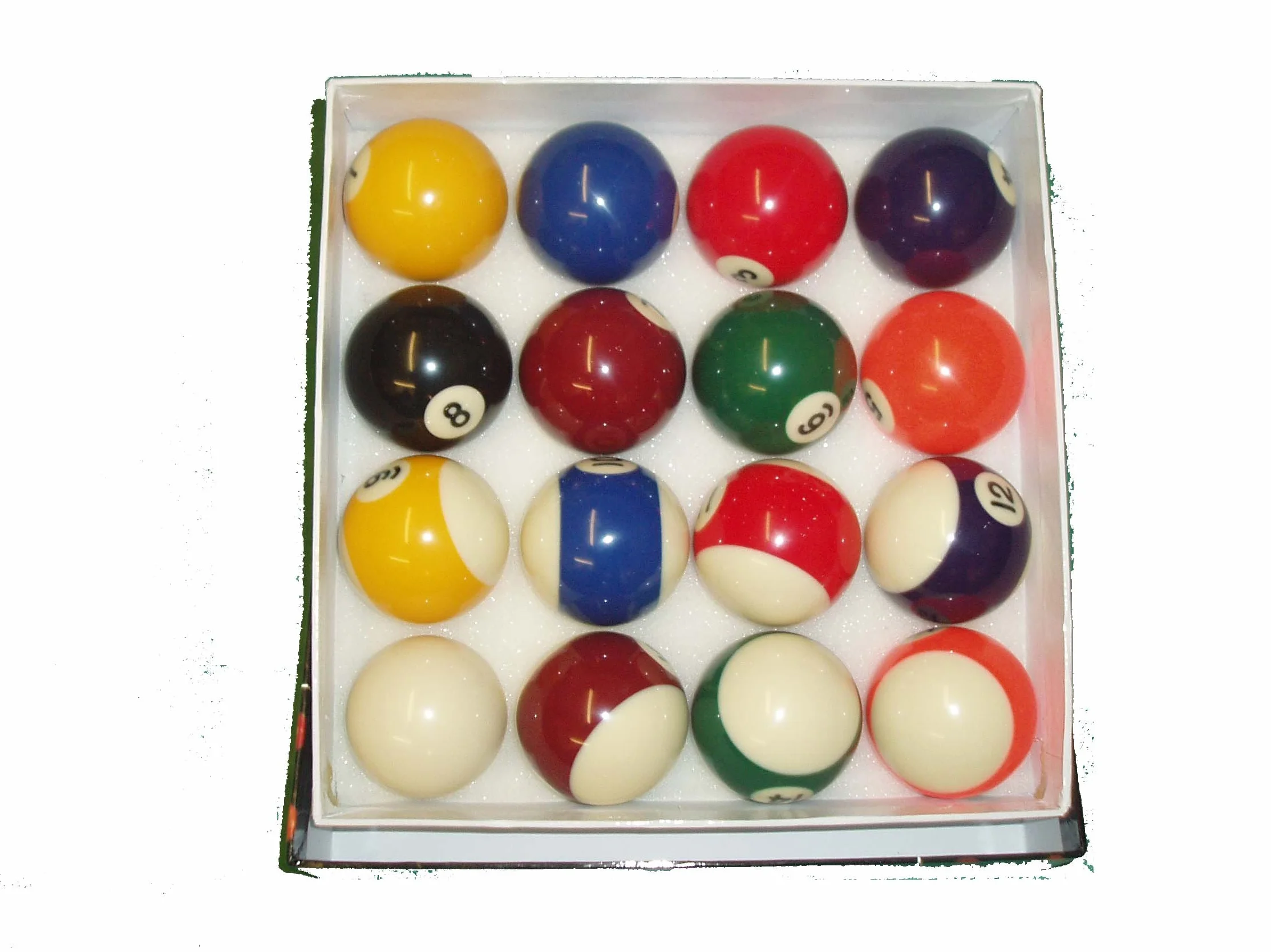 Billes de billard striées et pleines 51 mm