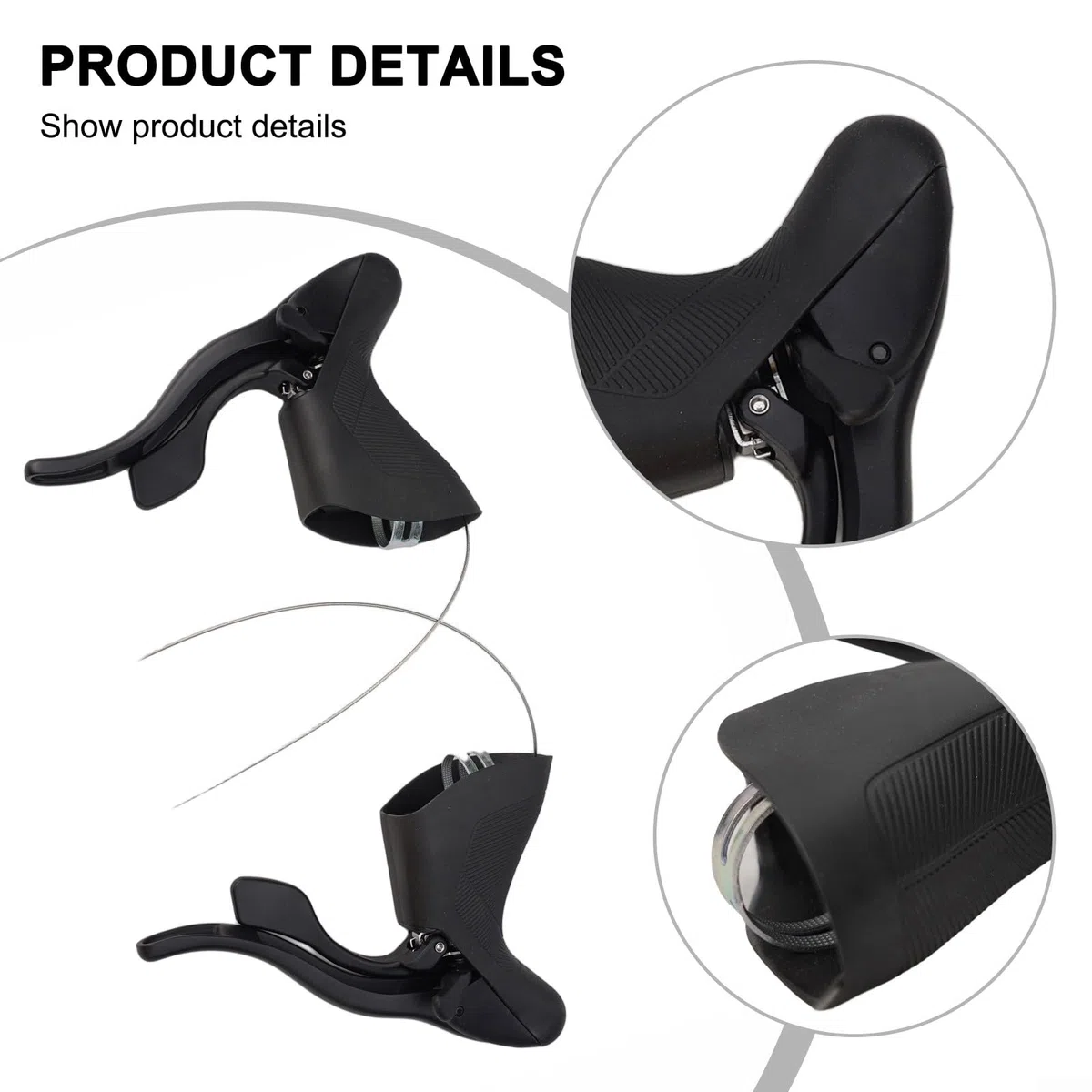 L-TWOO Levier de changement de vitesse pour vélo de route, R2/R3/R5/R7 2 x 7/8/9 vitesses compatible avec dérailleur (R5)
