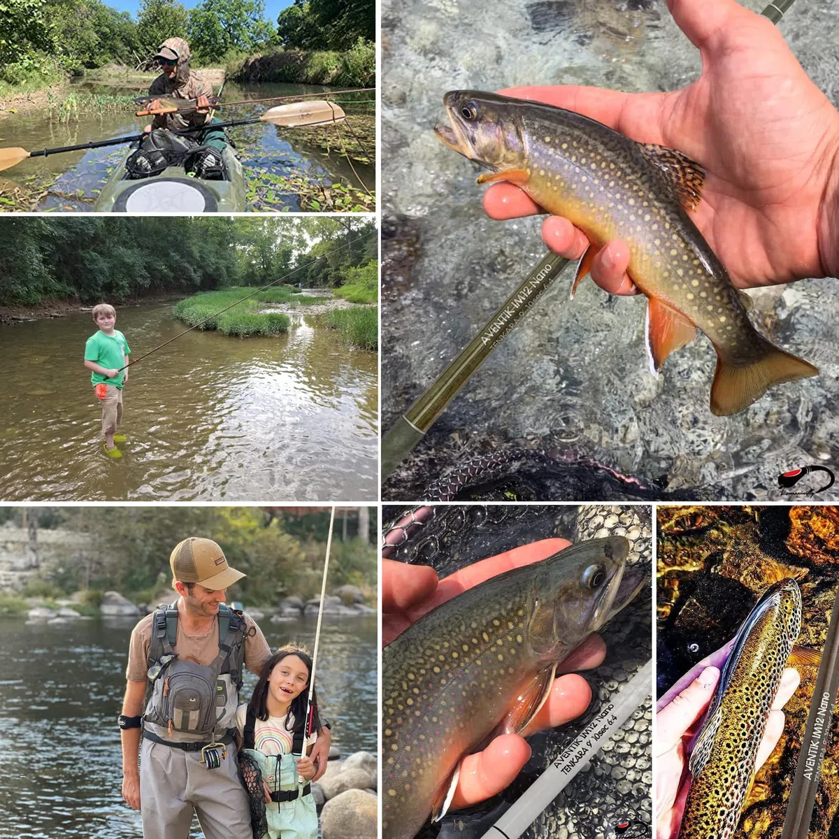 Tenkara Rods Pro IM12 Nano 6:4 Action Mini Tailles Toutes Conditions d'eau Tube de Carbone Emballage de qualité Tubes de Carbone Sections de Rechange supplémentaires incluses, Cannes à Mouche Tenkara