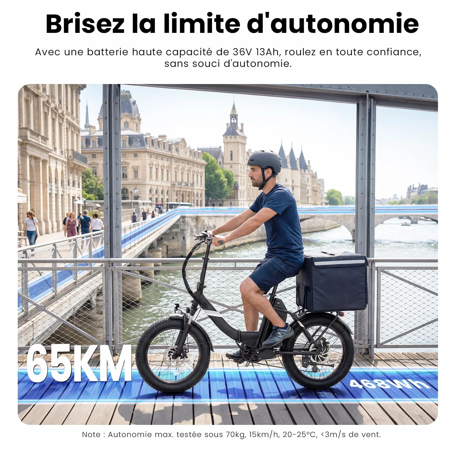Touroll S3/S3 Pro Vélo Électrique Fat Bike Pliable, Pneus 20"x3.0" Tout Terrain, Grande Autonomie 195KM/ 65KM, 7 Vitesses, VTC E-Bike pour Adulte, Idéal pour Les Longs trajets et Les Voyages