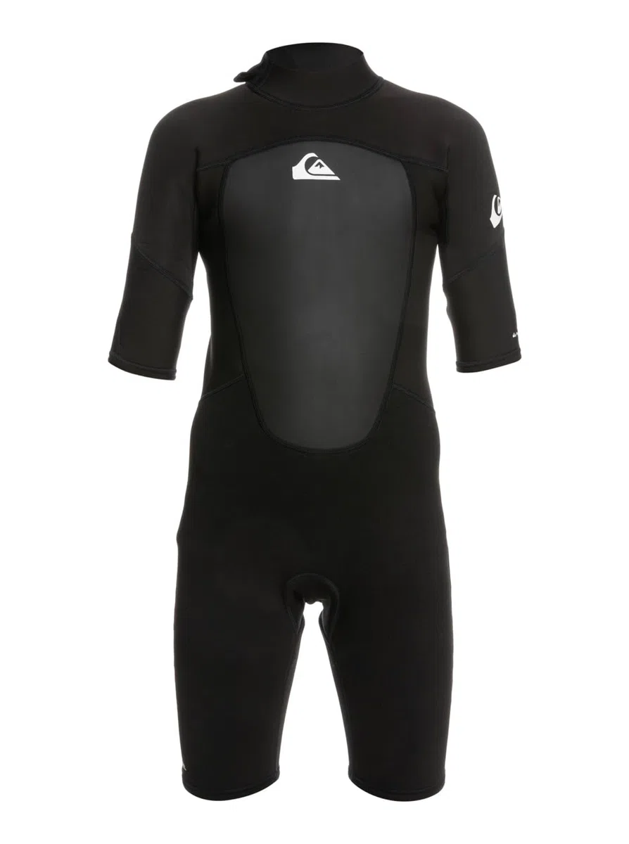 Quiksilver Prologue 2023 Combinaison de plongée Courte à Manches Courtes et Fermeture éclair dans Le Dos pour garçon Noir 2 mm