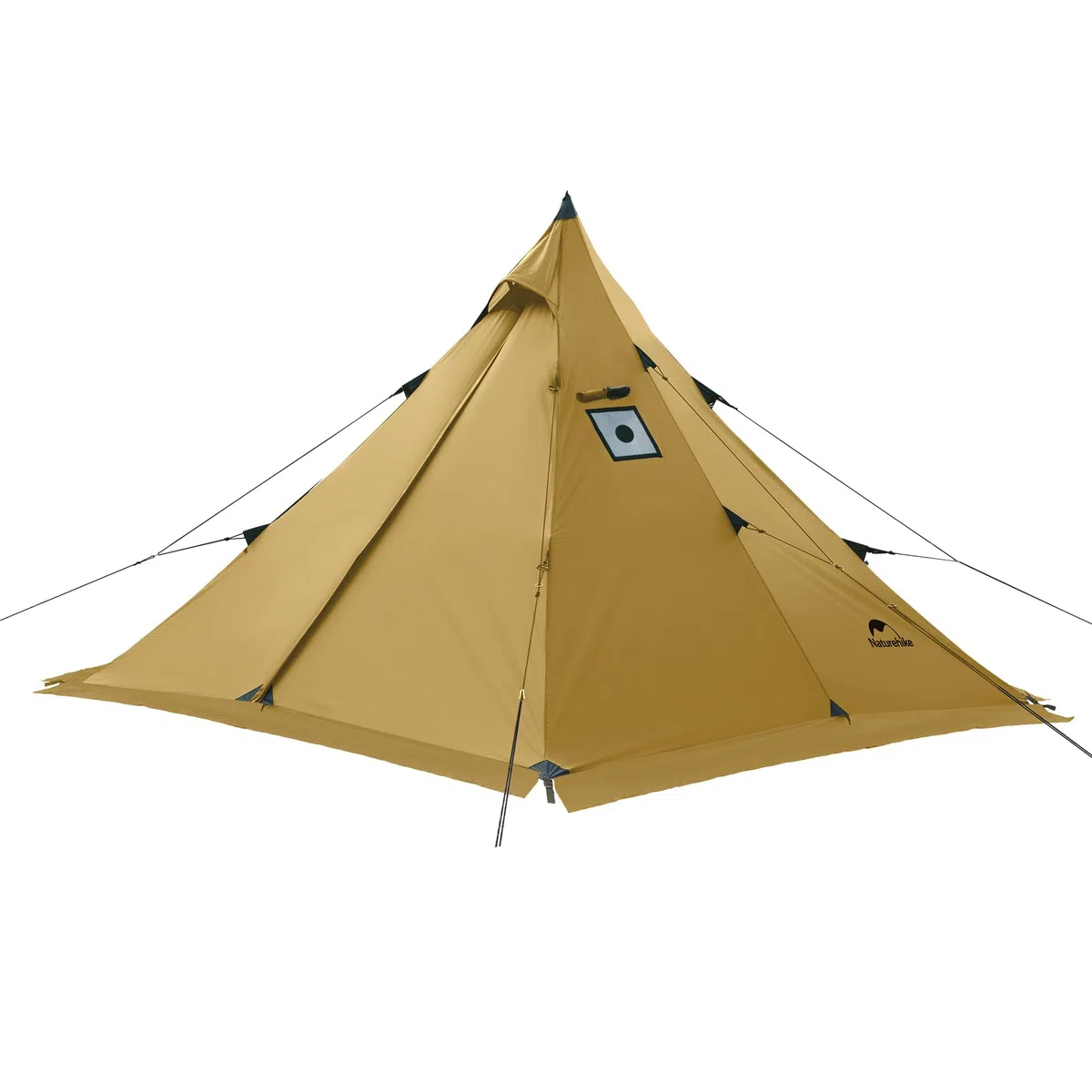 Naturehike Ranch Fire Thermotente 2-4 Personnes Pyramide 4 Saisons Tente Tipi avec Connexion pour Poêle Imperméable Anti-Vent Tente de Camping d'Hiver pour les Voyages d'Hiver et le Chauffage