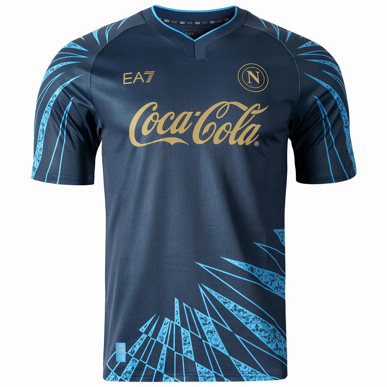 SSC Napoli SSC Napoli Maglia Pre-Match Blu 2025/2026 Ea7 Pull Mixte (Lot de 1)