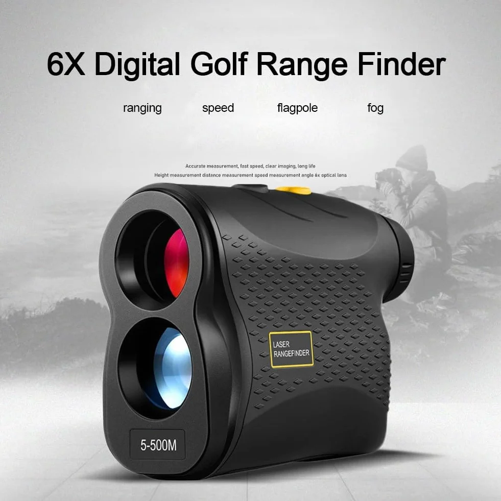 Télémètre de pour golf 500 m, télémètre numérique monoculaire de pour golf, mesure de distance, télémètre de chasse, pour chasse à l'arc avec mode plage et vitesse