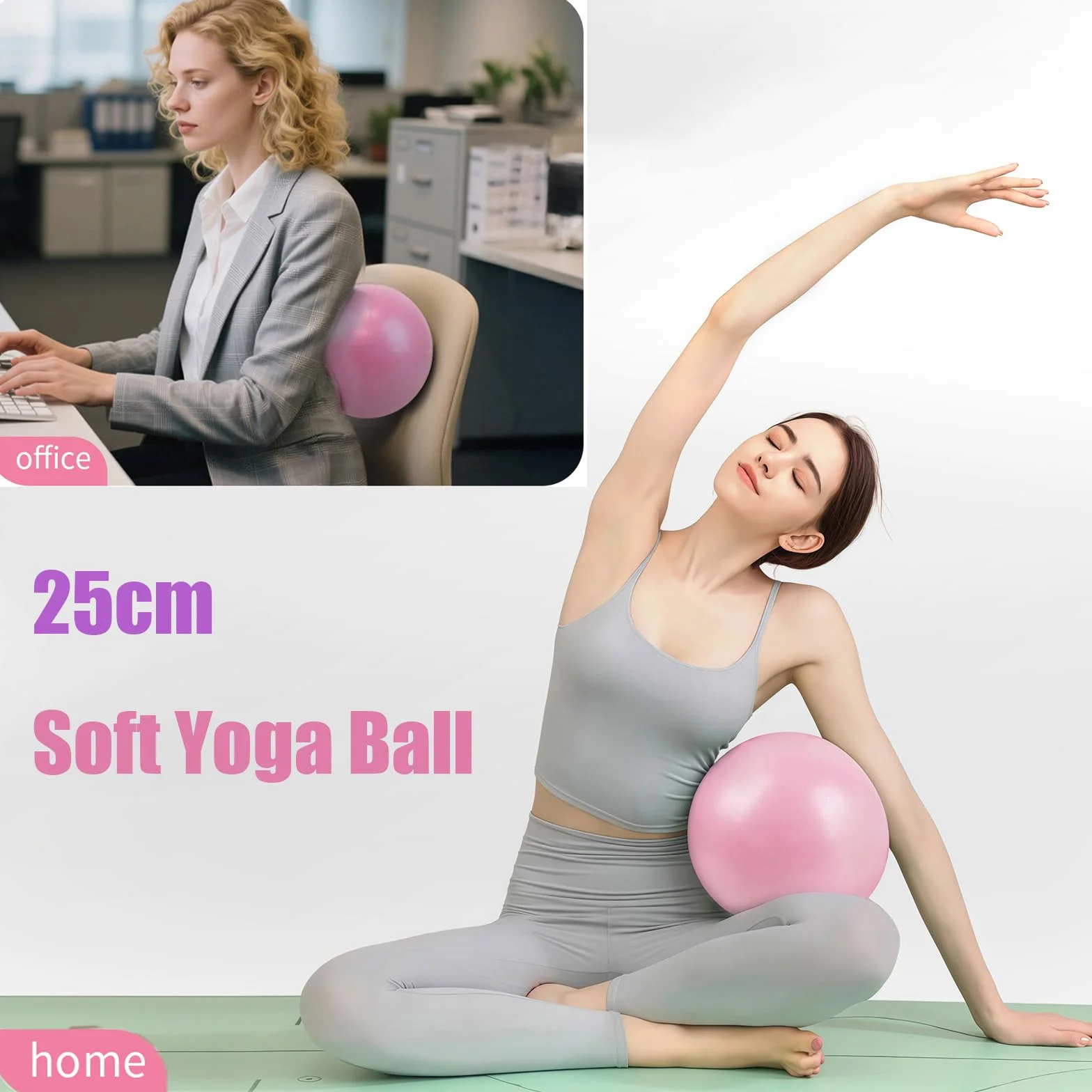 Pilates Essentials Kit for Women, Pilates Equipment, for Home Workouts with Ring and Ball Set, 3pcs Booty Bands, Yoga Bands for Stretching, Fascia Ball, Yoga Socks