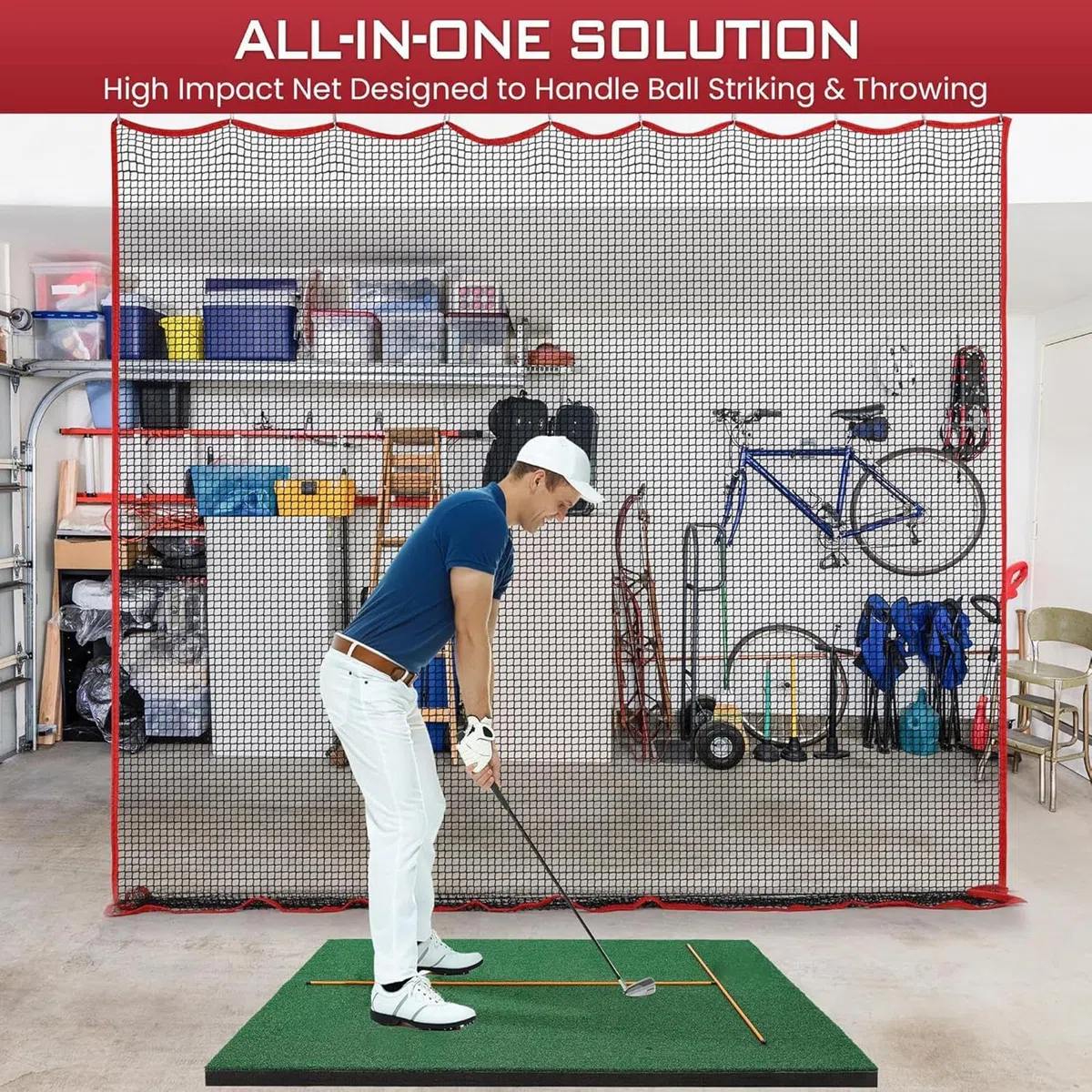 Golf Practice Net, Batting Cage Netting, Throwing Net for Sports, Sports Rebounder Net, Catching Practice Net, Backyard Baseball Net, Yard Sports Netting, Playground Rebounder Net, Football Rebounder