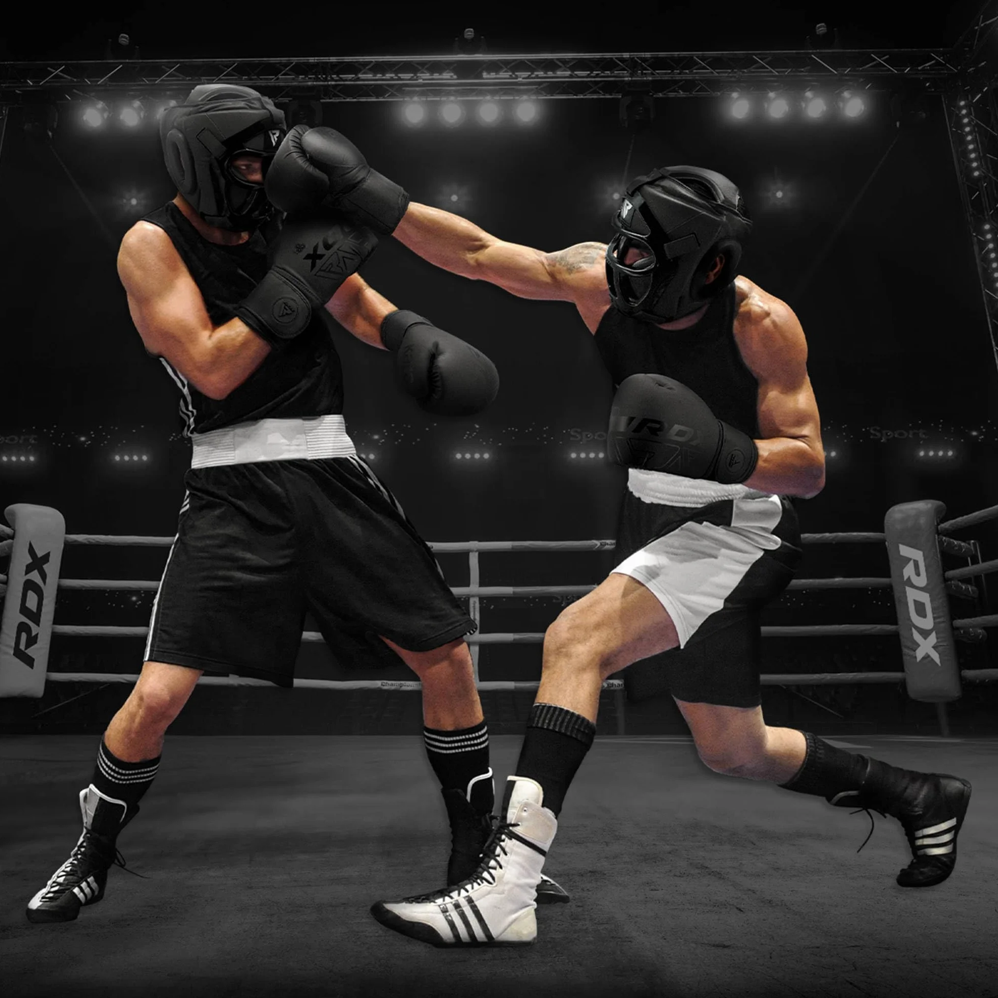 RDX Casque De Boxe MMA Grille Protection Tête Muay Thai Entraînement Arts Martiaux