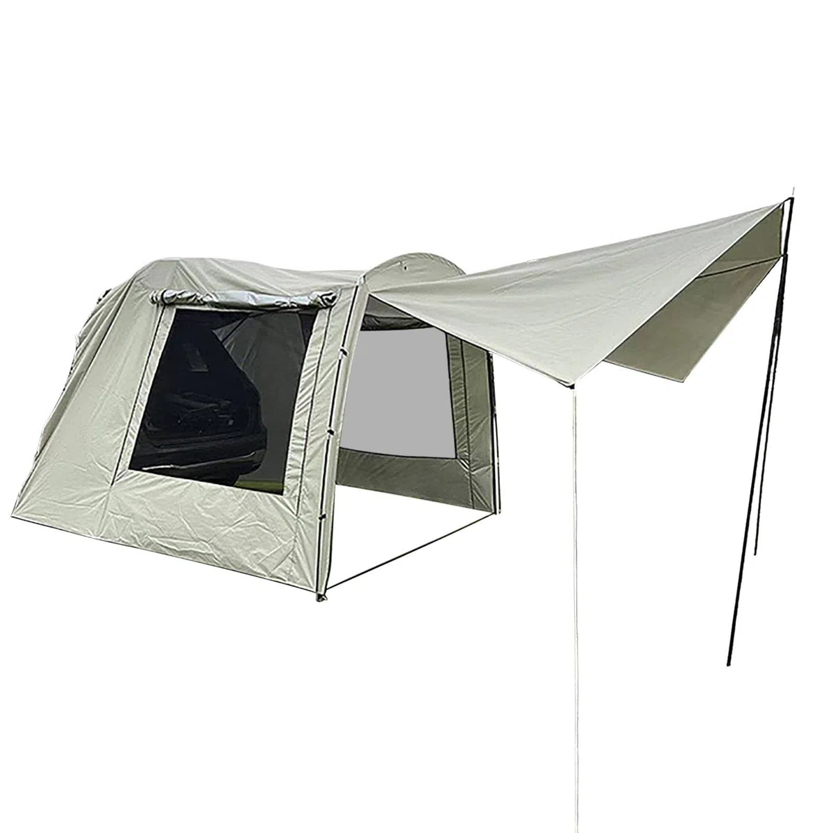 Voiture Tente Hayon Voiture Soleil pour Auvent Voiture, Tente De Camping pour SUV Espace D'ombrage pour 5 À 6 Personnes, Léger Et Compact avec Sac De Rangement