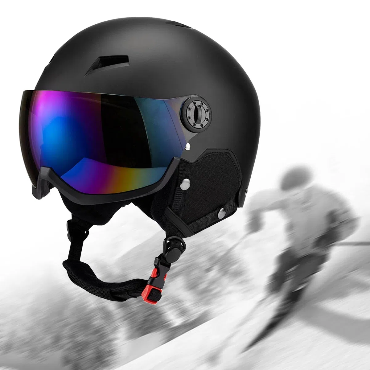 Harilla Casque de Skateboard, Casque de Snowboard avec Lunettes de Ski, Casque de Ski, Casque de Neige pour Sports d'hiver, Hommes et Femmes