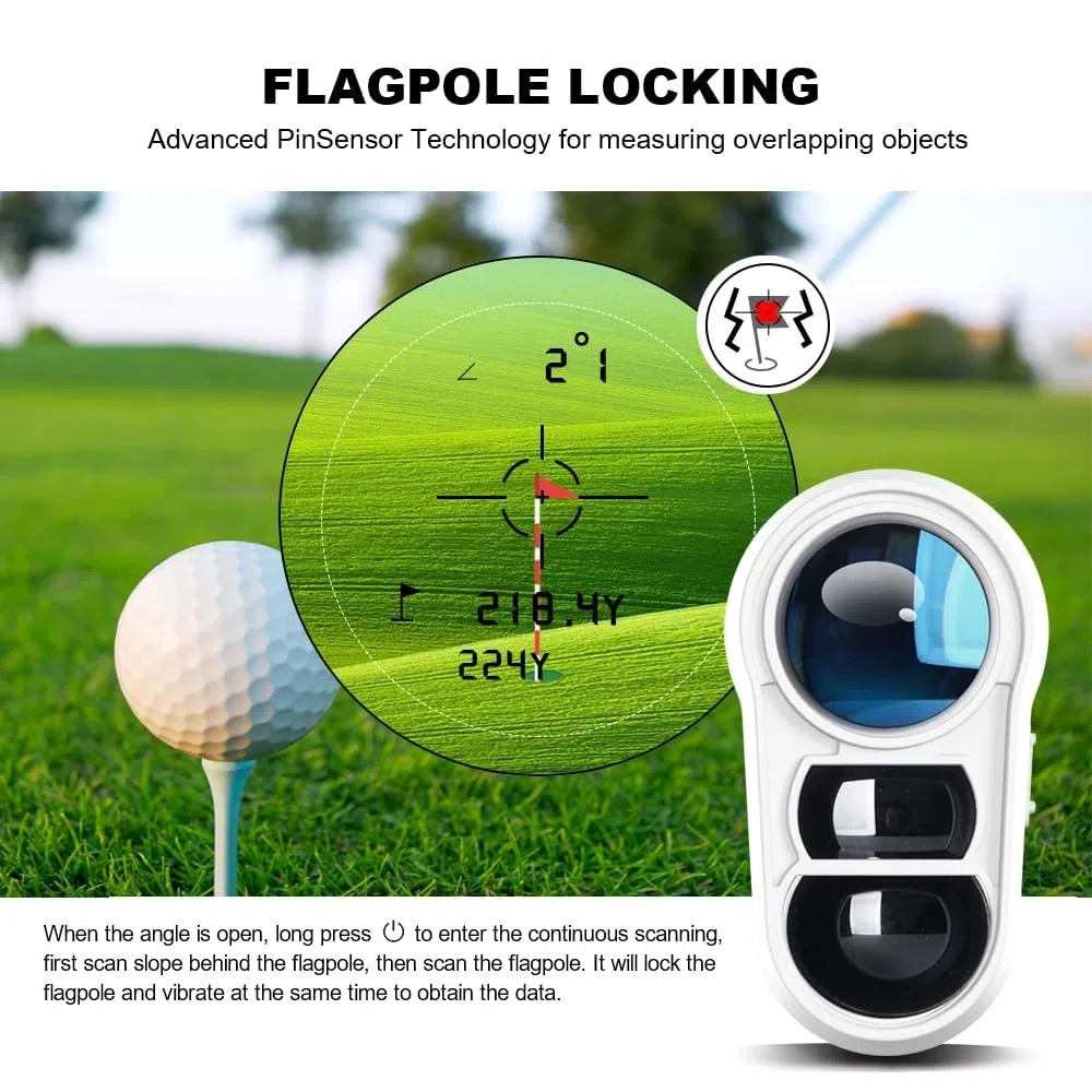 Télémètre laser de golf de 600 m avec verrouillage du drapeau pour monoculaire de chasse camouflage 1000 m