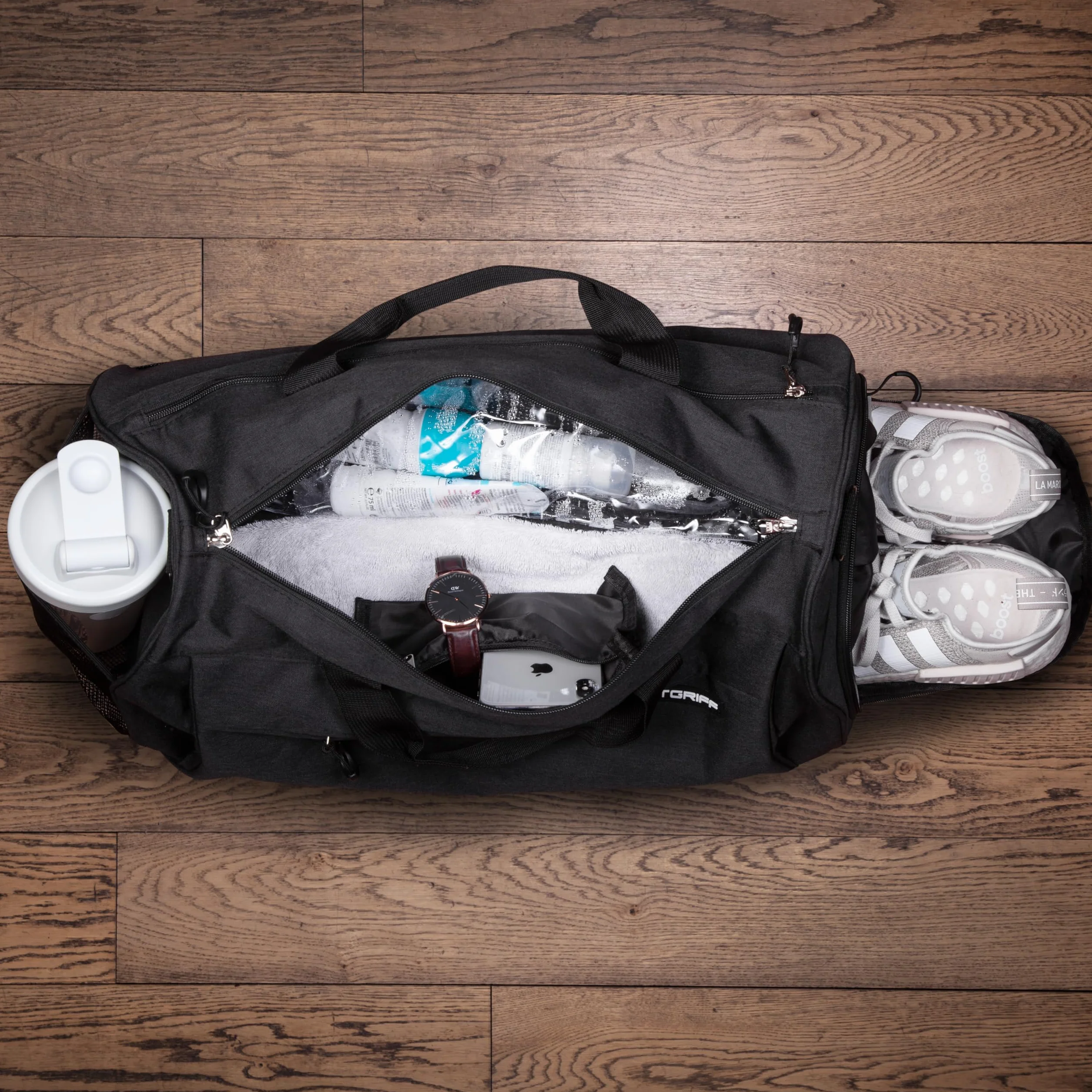 Fitgriff® Sac de Sport Homme Femme V1 - Sac de Voyage Compartiments Chaussures Humide Duffel Bag