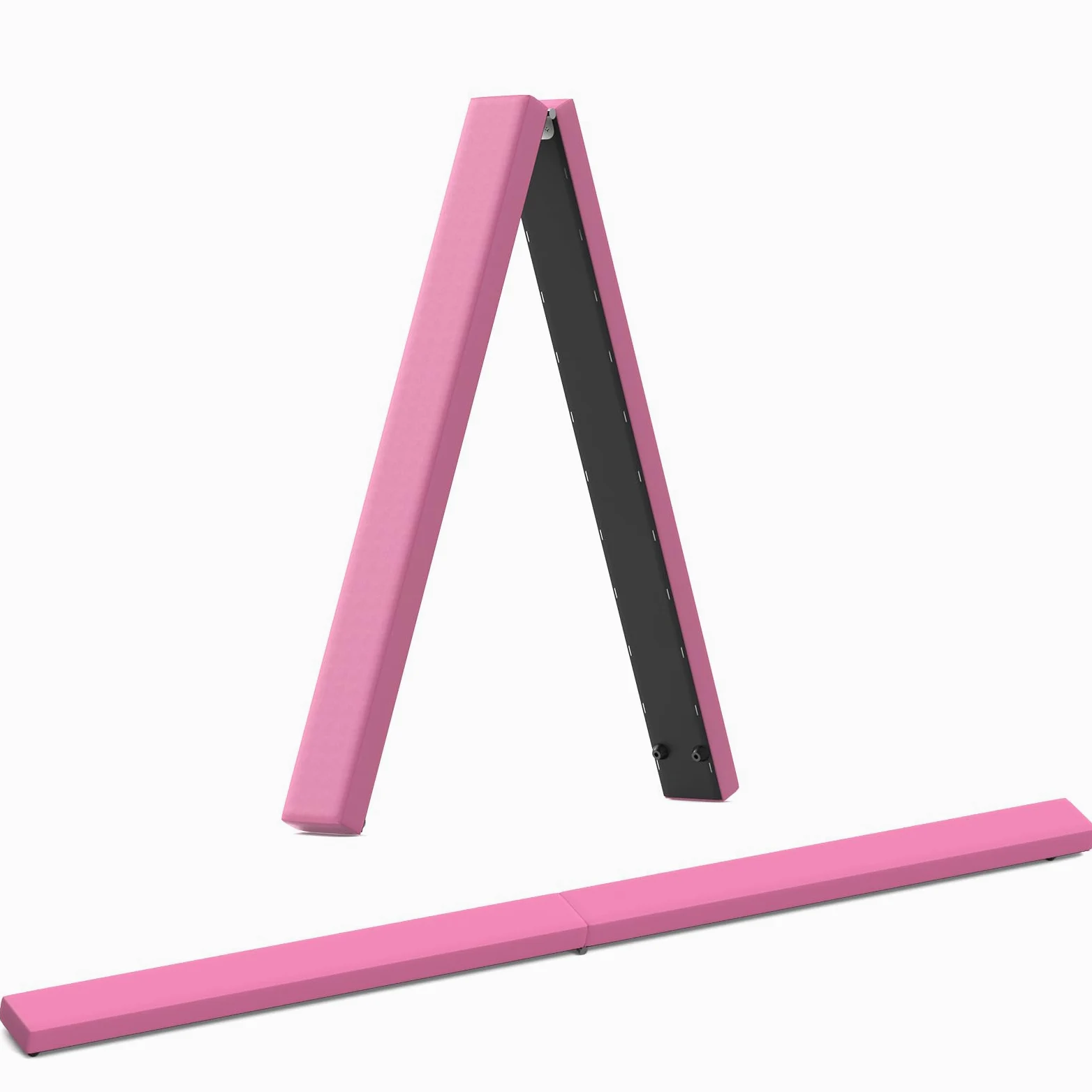 Poutre d'équilibre de Gymnastique, Barre de Gymnastique Pliable 2,1 m/220 LB en Similicuir Pliable pour entraînement à Domicile