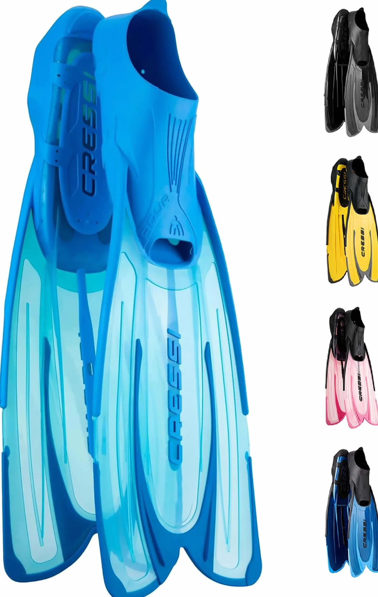 CRESSI Agua Fins - Palmes Chaussantes de Snorkeling, Unisexe Adultes et Enfants