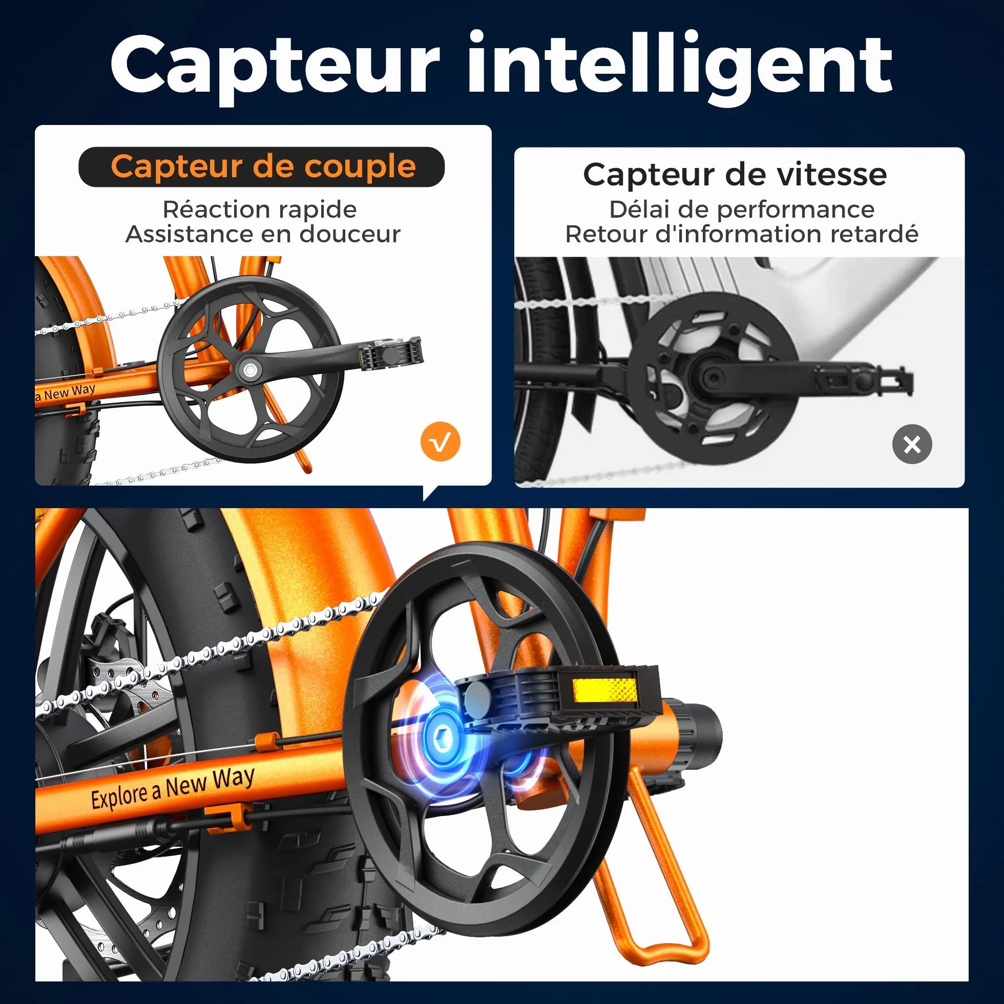 ENGWE Vélo Électrique Pliable, Batterie 48V 13Ah Amovible, Autonomie de 50-120 km，20'' ×4.0'' Fat Tire 7-Speed E-Bike for Any Terrain, EP-2 Boost