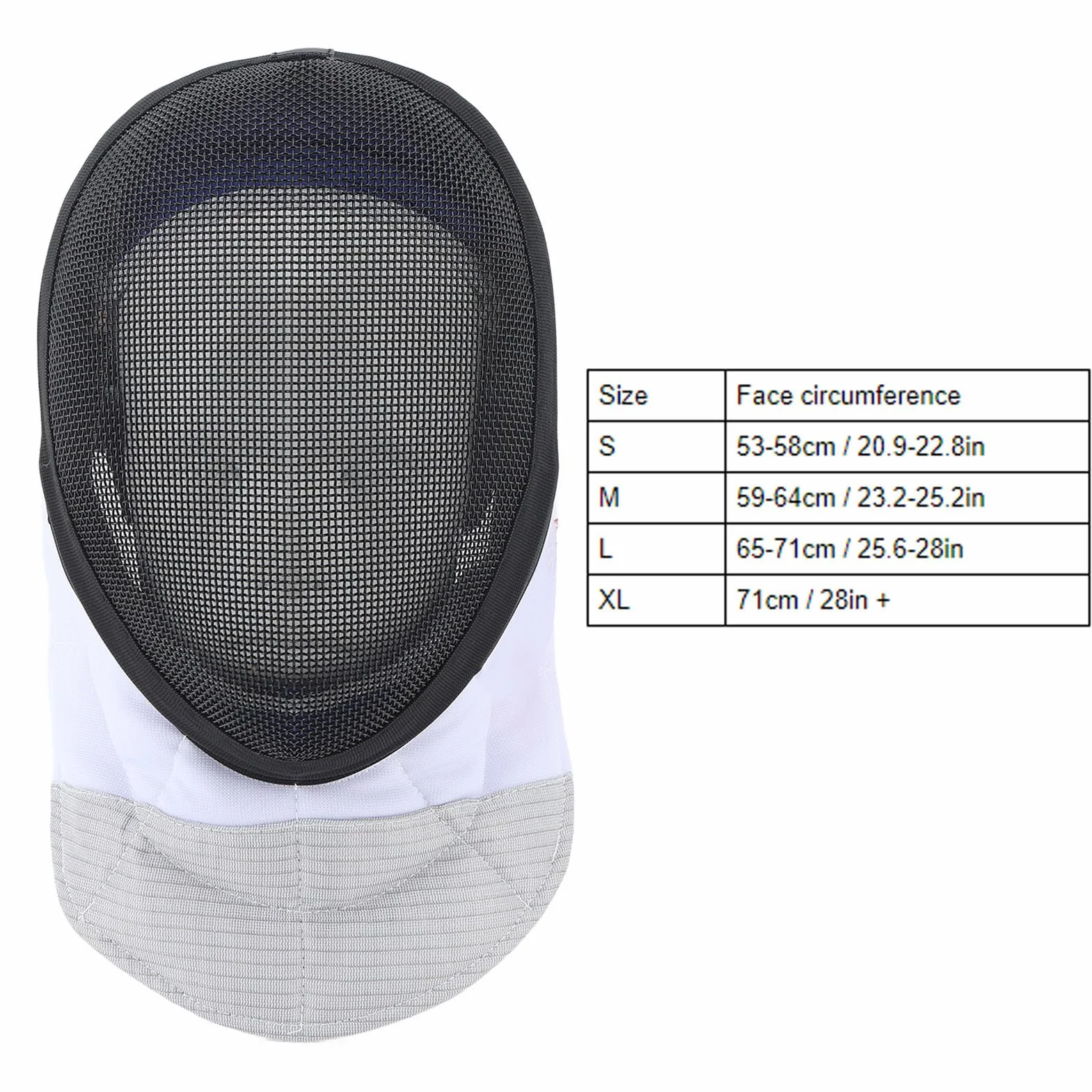 Masque d'escrime RiToEasysports Standard CE350N avec Maille Métallique et Doublure Imperméable