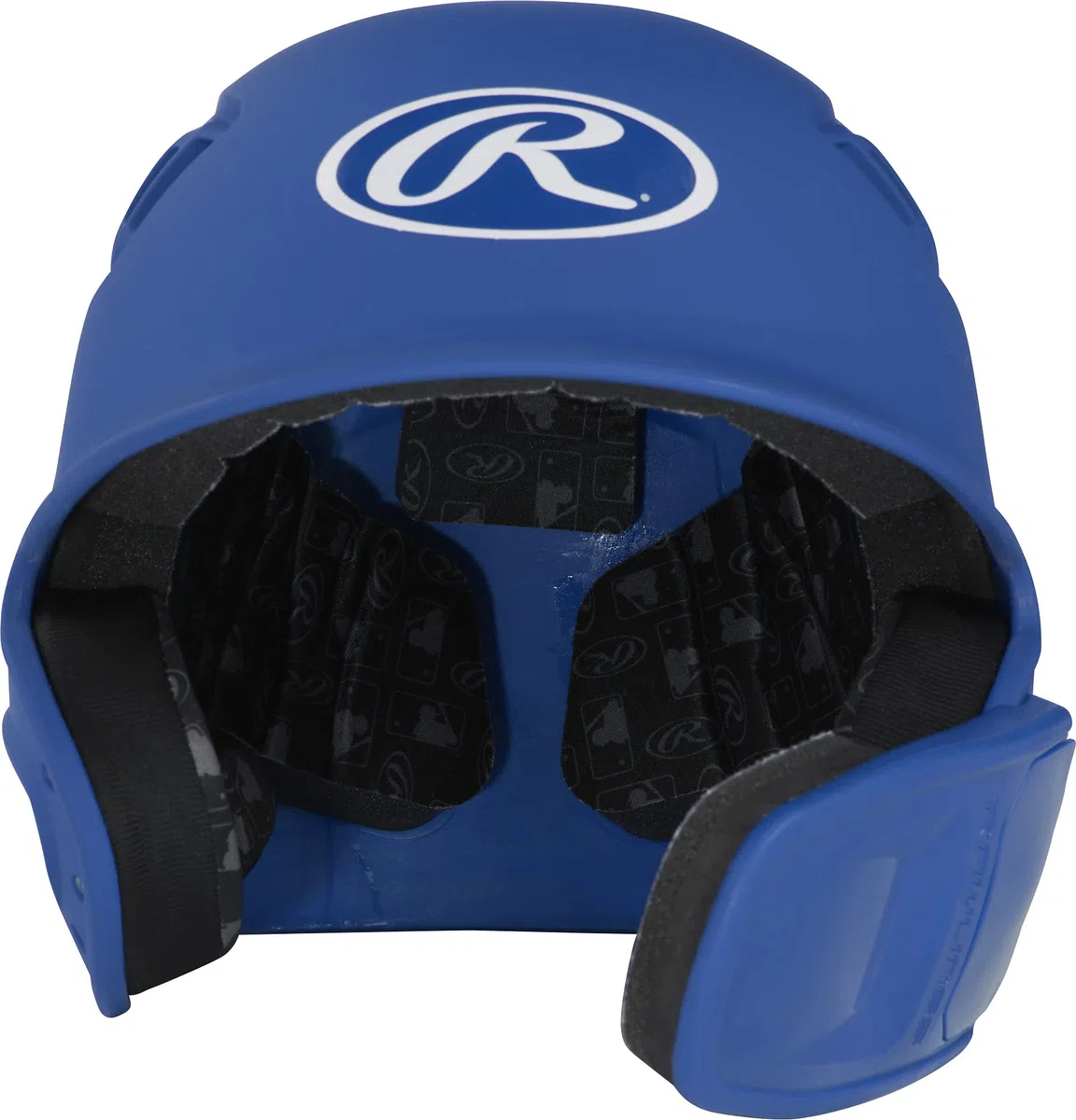 Rawlings | R16 Reversible EXT | Casque de Batteur Mat | Masque Facial réversible | Senior (17,5 cm - 19,5 cm) | Bleu Roi Mat