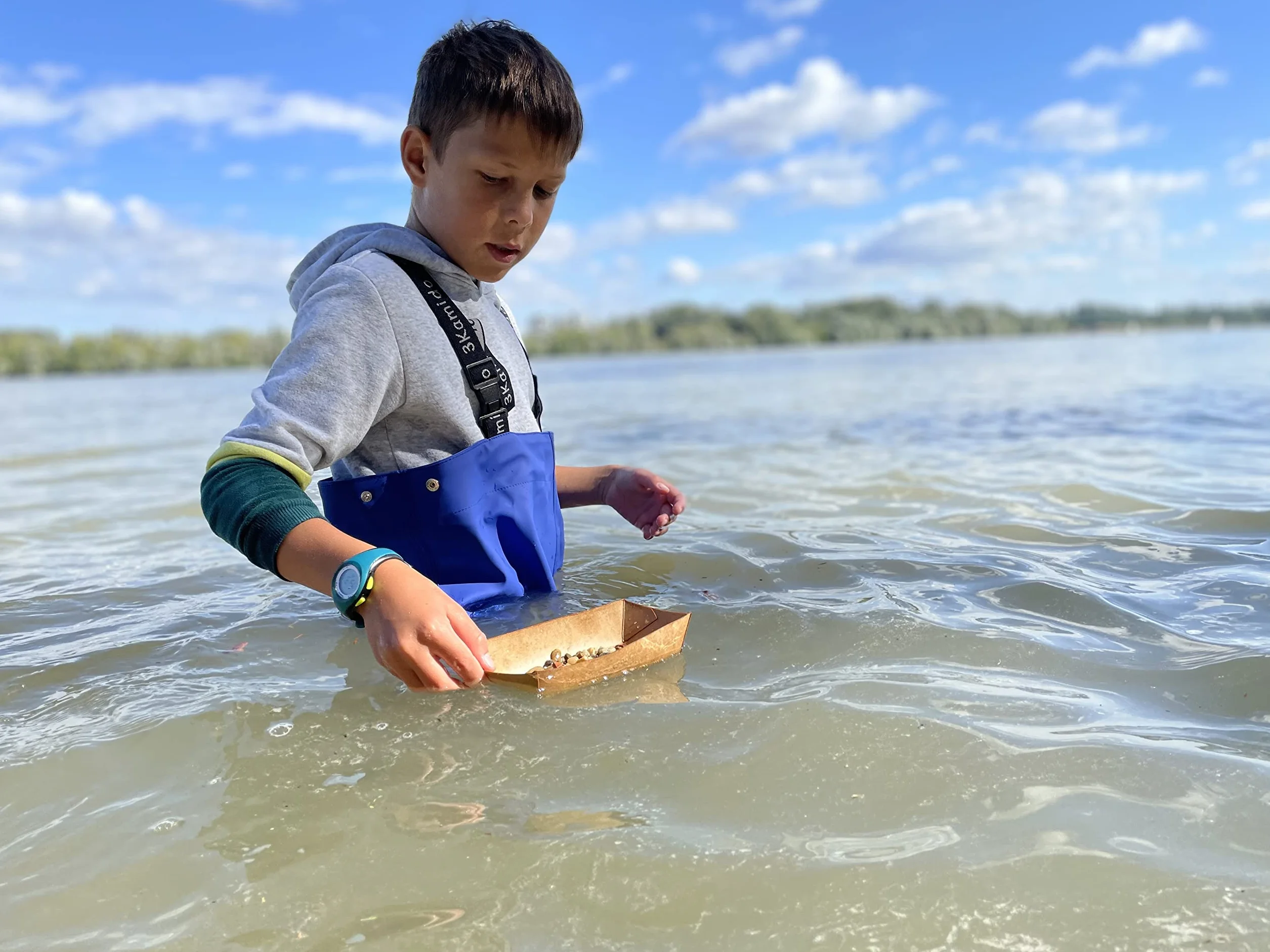 Enfant Cuissardes de pêche Jeunesse - 10 modèles, Taille Ajustable, Bretelles durables, Boucle FixLock Nexus, Enfants Waders, Bottes de pêche, Poitrine échassiers, 20-35 EU