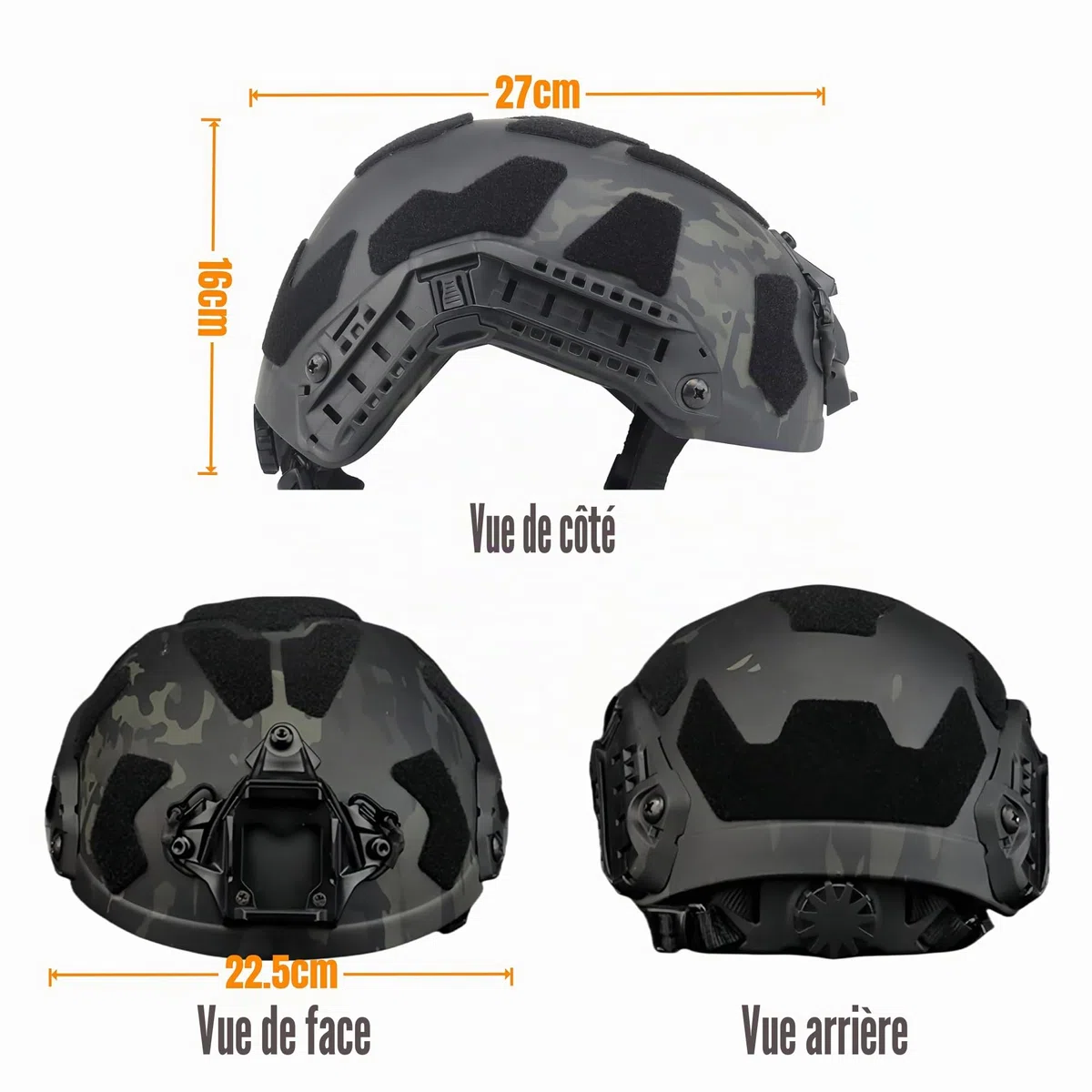 ACEXIER Casque de Protection Tactique SF Super High Cut Tactical Fast