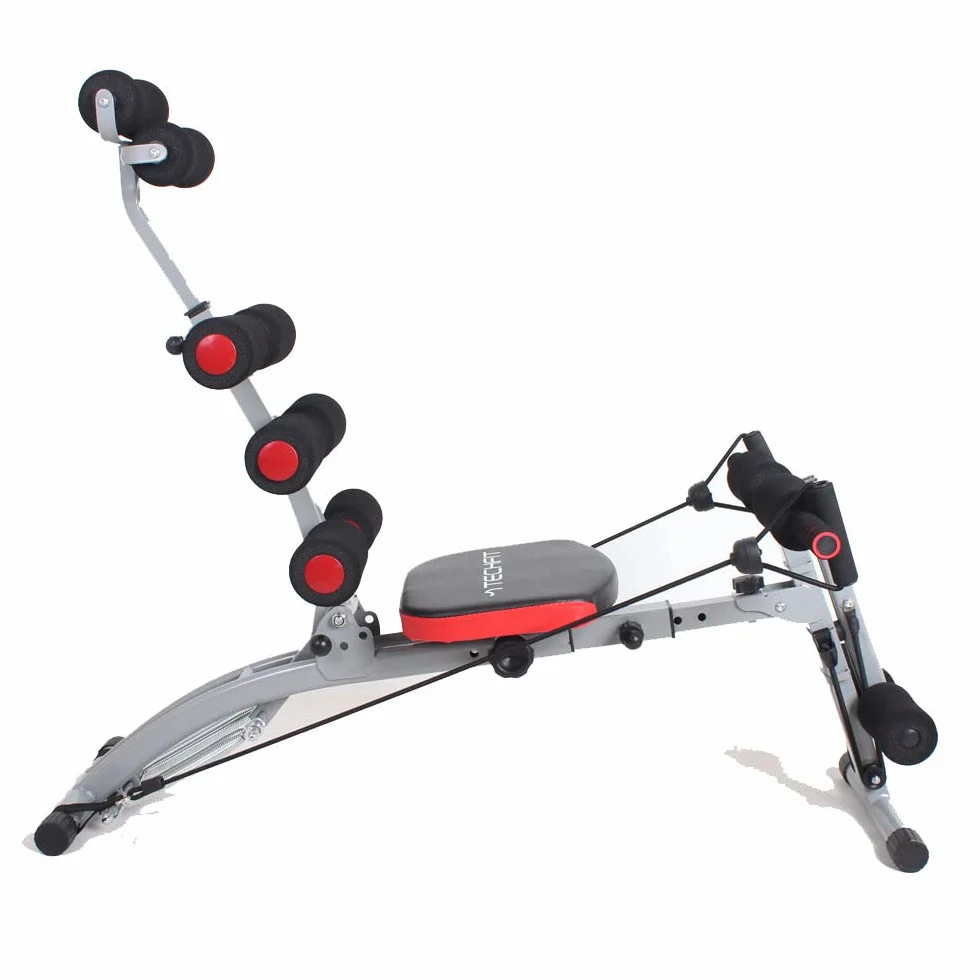 TechFit Abdos Musculation Bench, All Crunch, Multifonction 6 en 1 Banc Abdominaux de Gym Pliant Équipement de Fitness Vertical, Banc de Musculation Pliable d'entraînement complet du corps