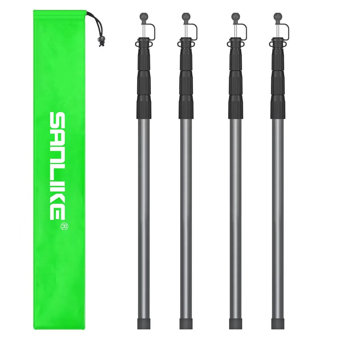 SAN Like Barres de Tente télescopiques, réglables, 190 à 200 cm, Barres télescopiques pour tentes, Camping, auvents, Remplacement